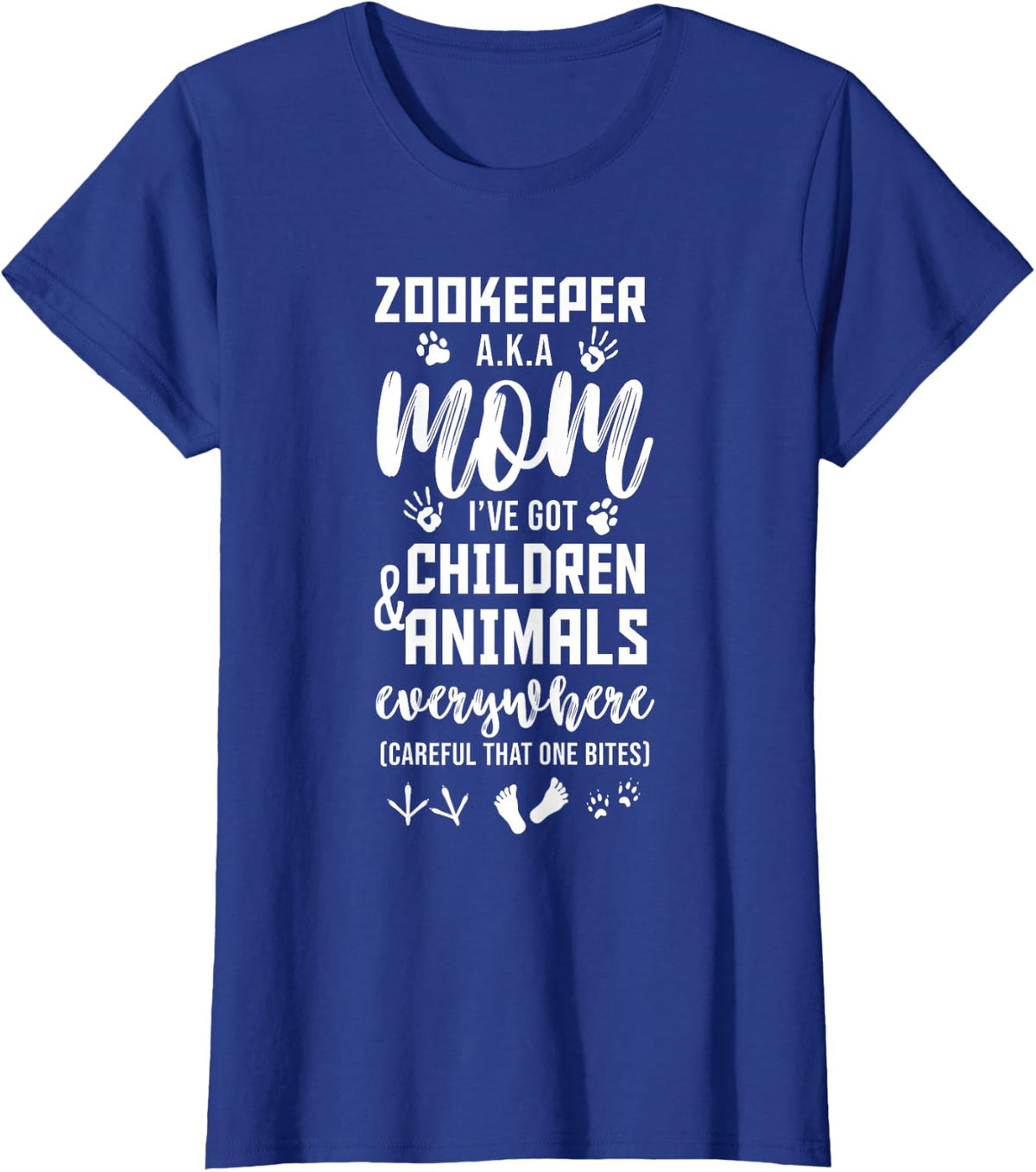 Zookeeper Mom T-Shirt - Royal Blue