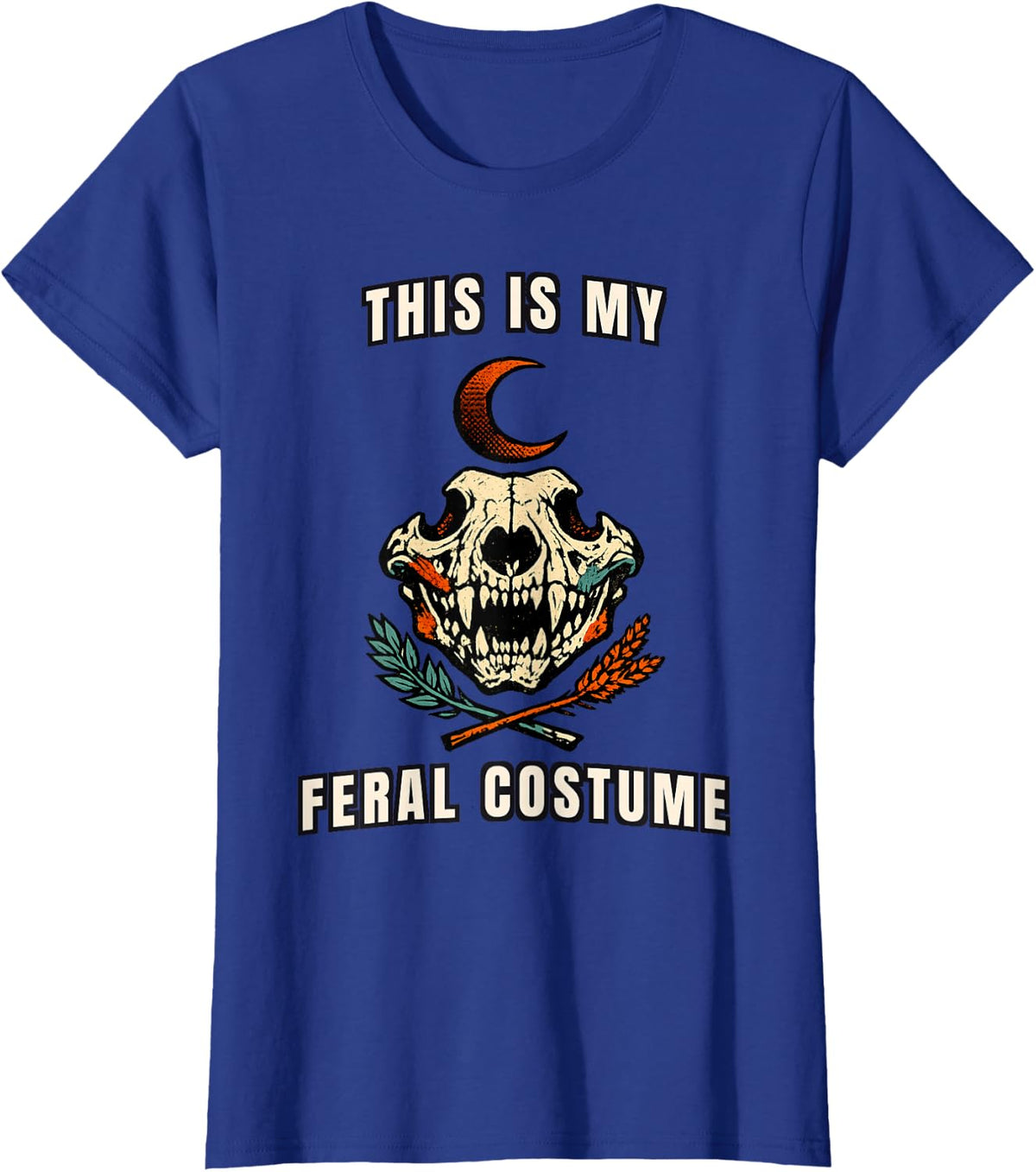 This is My Feral Costume Wolf Meme T-Shirt - Royal Blue