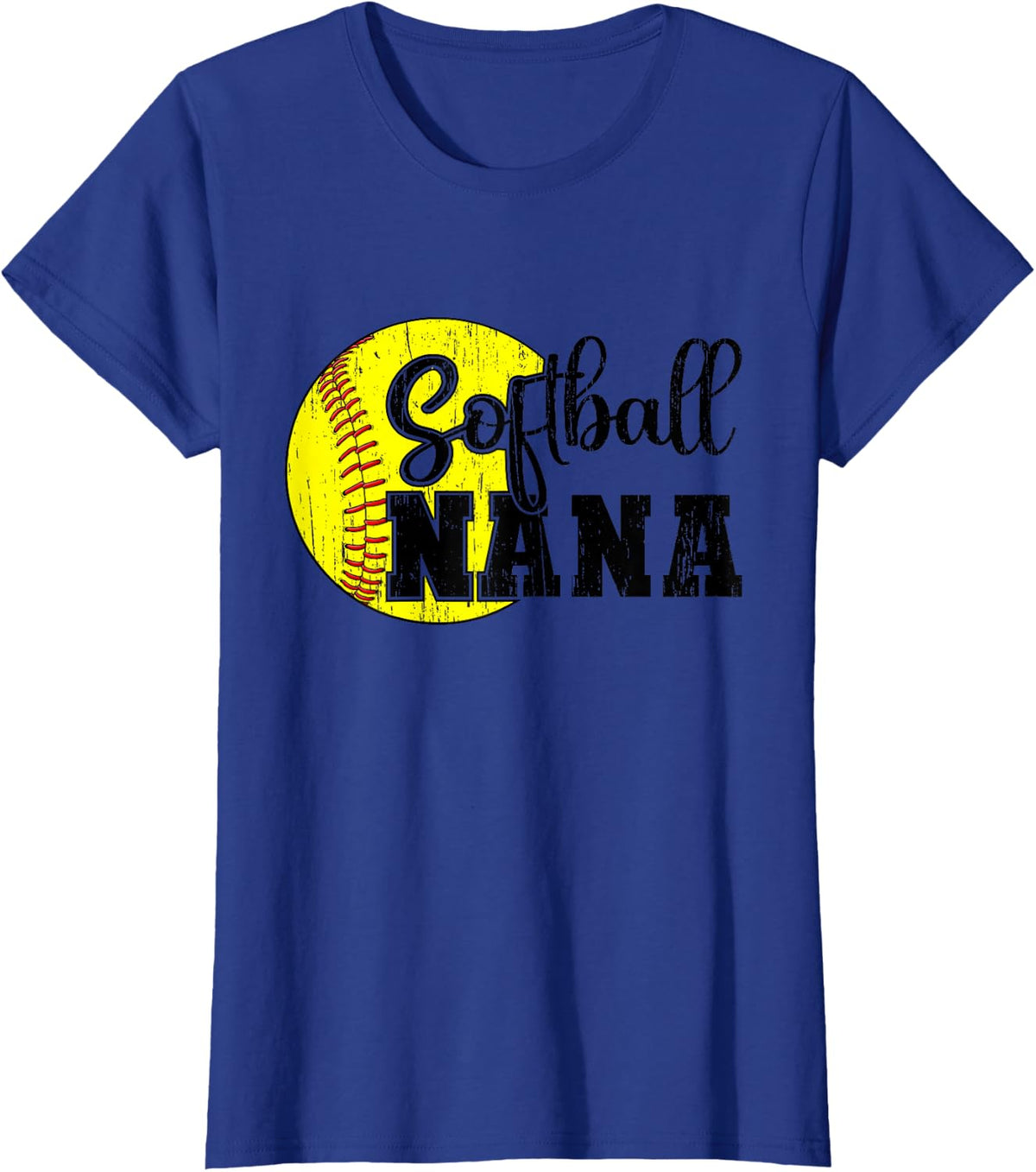 Softball Nana Shirt Cute Grandma Tee T-Shirt For Softball Player Nana - Royal Blue