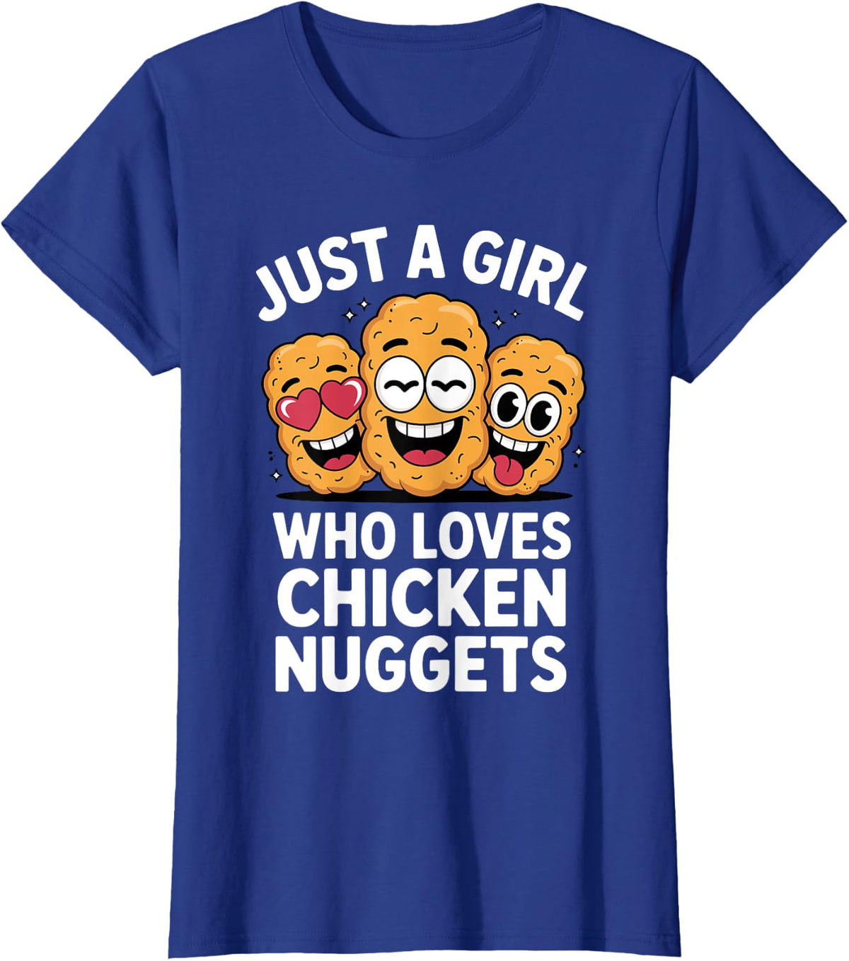 Chicken Nugget Art for Women Girls Mom Chicken Nugget Lover T-Shirt - Royal Blue