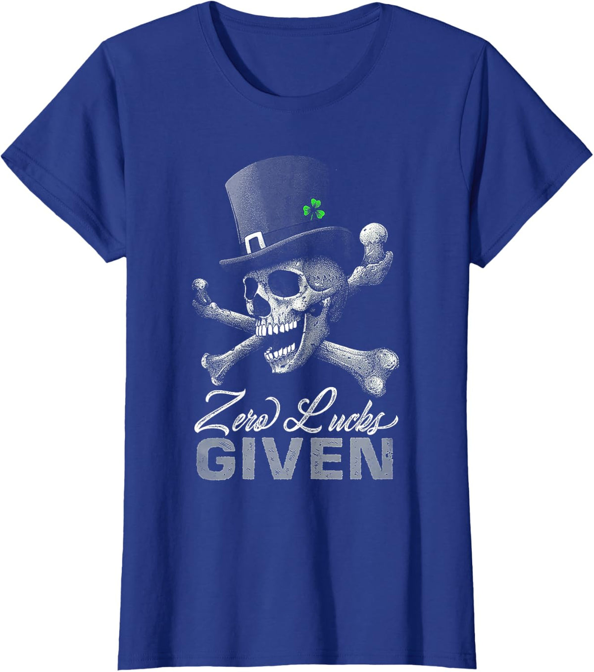 Skull Zero Lucks Given T-Shirt - Royal Blue