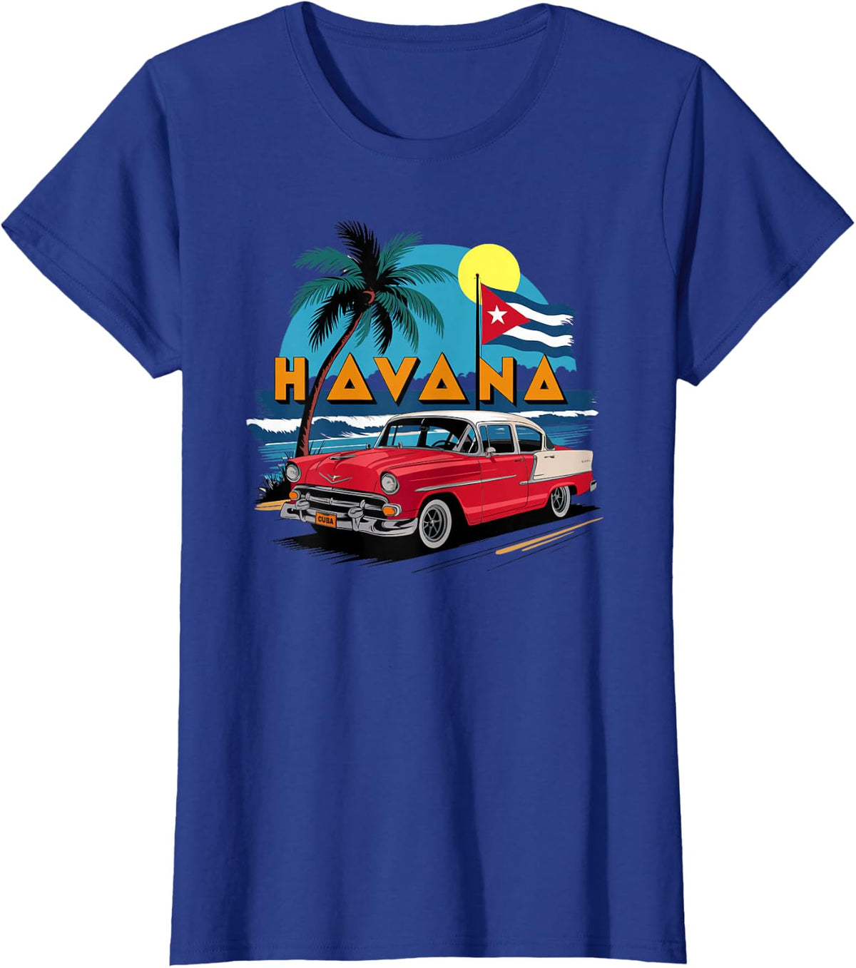 Cuban Flag Cuba Miami Havana Spanish Latino Caribbean Island T-Shirt - Royal Blue