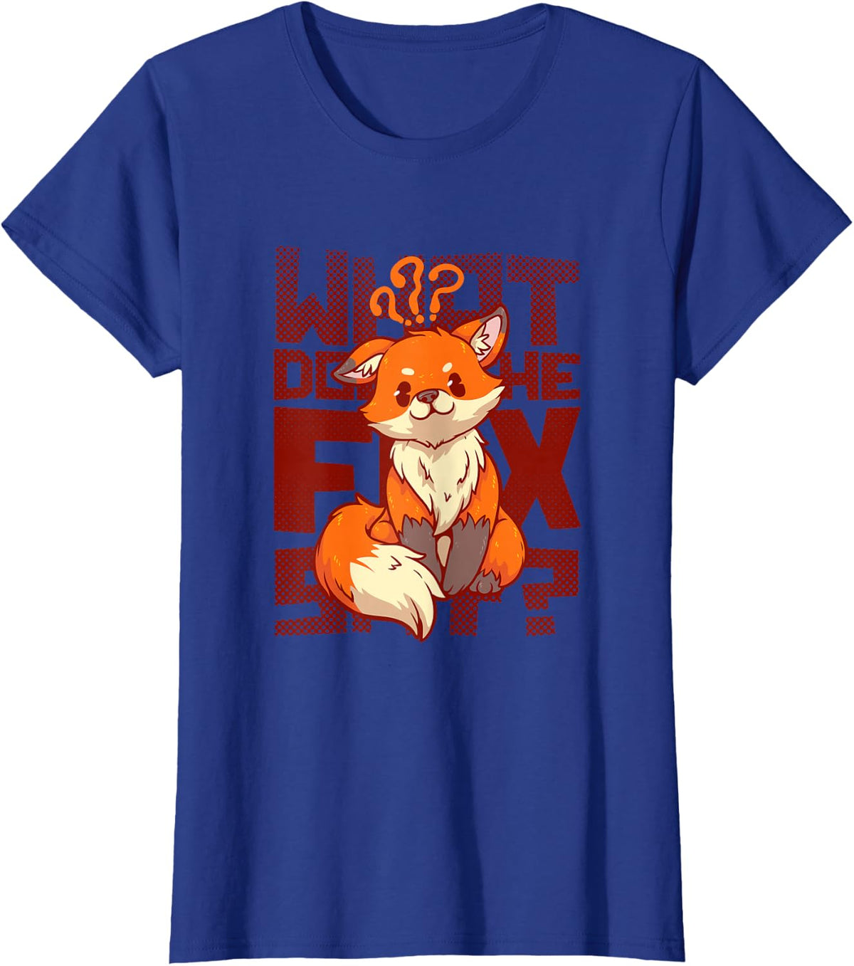What Does the Fox Say? Vulpes Animal Fox Hunting Fox Lover T-Shirt - Royal Blue