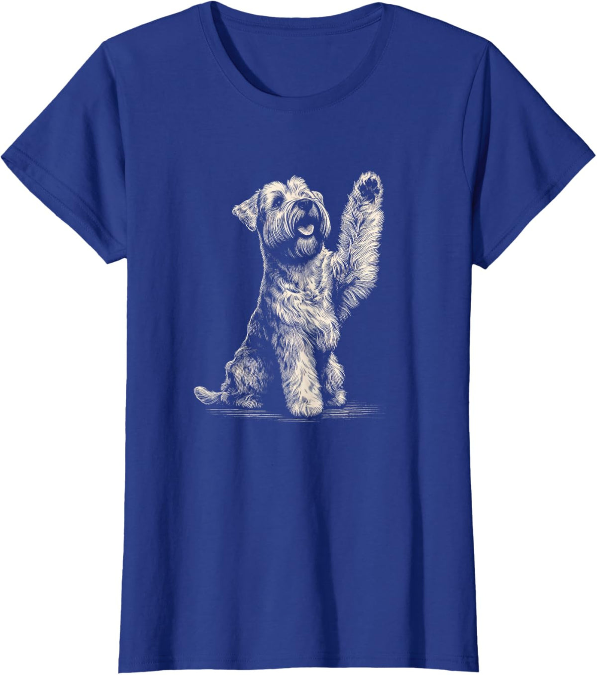 Cute Soft Coated Wheaten Terrier Dog Art for Women and Men T-Shirt - Royal Blue