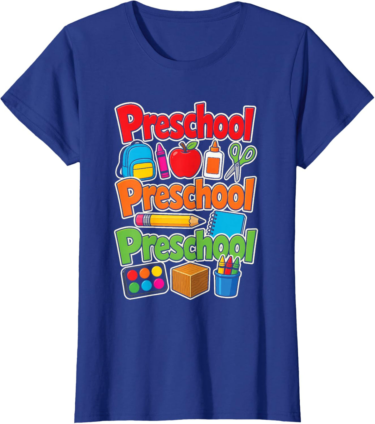 Preschool Pre-K First Day of Elementary School Gift T-Shirt - Royal Blue