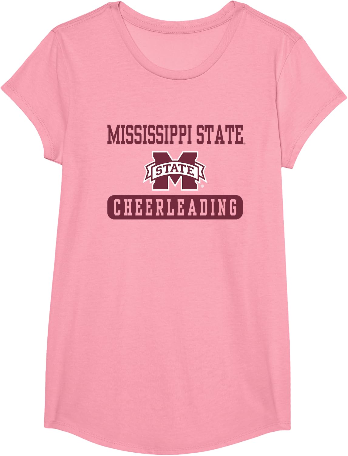 Mississippi State Bulldogs Cheerleading Officially Licensed T-Shirt - Girls Pink
