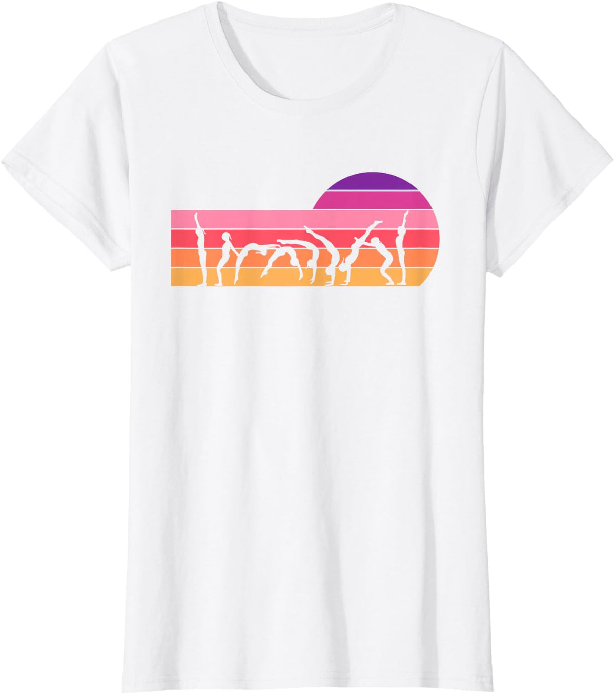 Vintage Gymnastics Girl Retro Gymnasts Gymnastics Lover T-Shirt - White