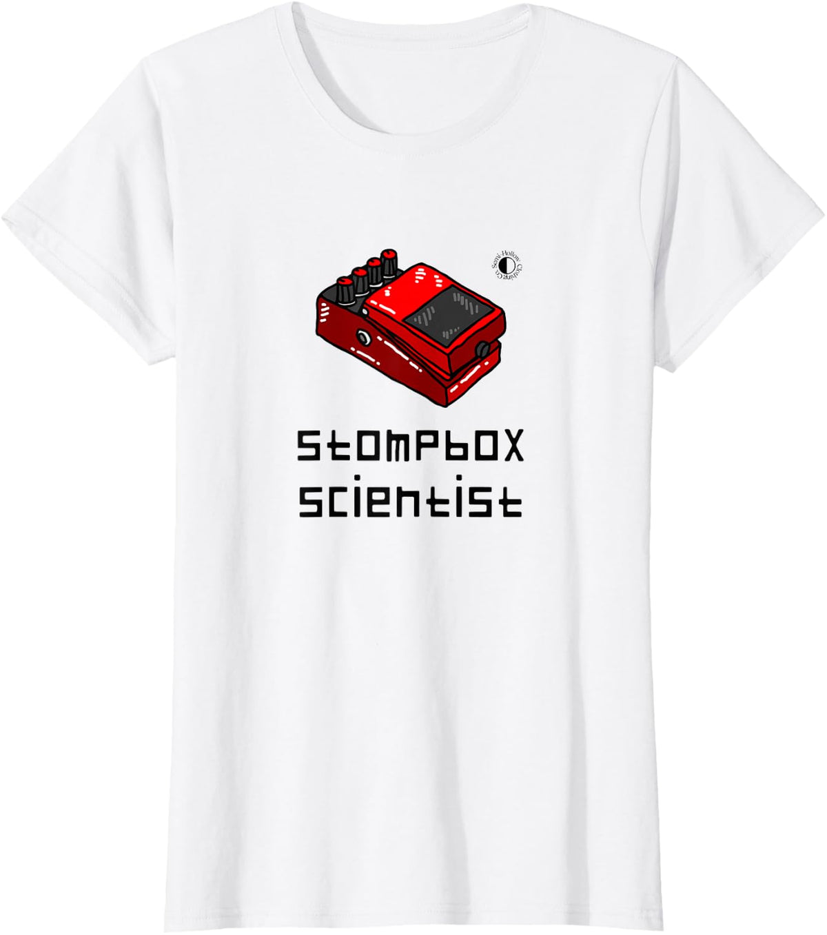 Stompbox Scientist Guitar Overdrive Distortion Effects Pedal T-Shirt - White