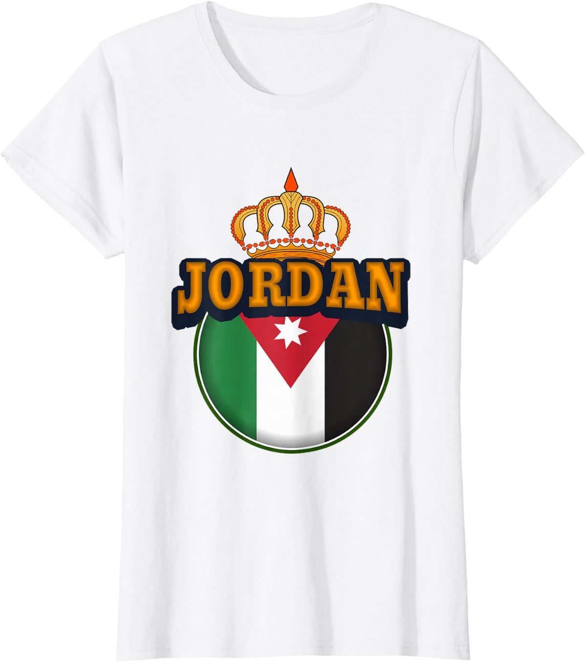 Jordanian,Jordan,Jordanian Kingdom,Jordan Country Flag. T-Shirt - White