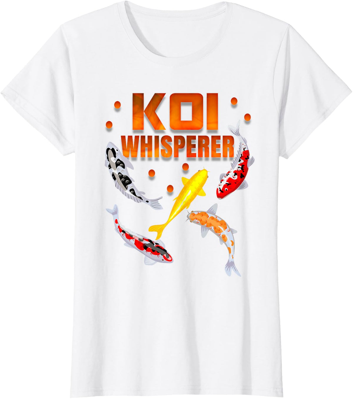 Koi Whisperer Japan Koi fish carp garden pond fish pond T-Shirt - White