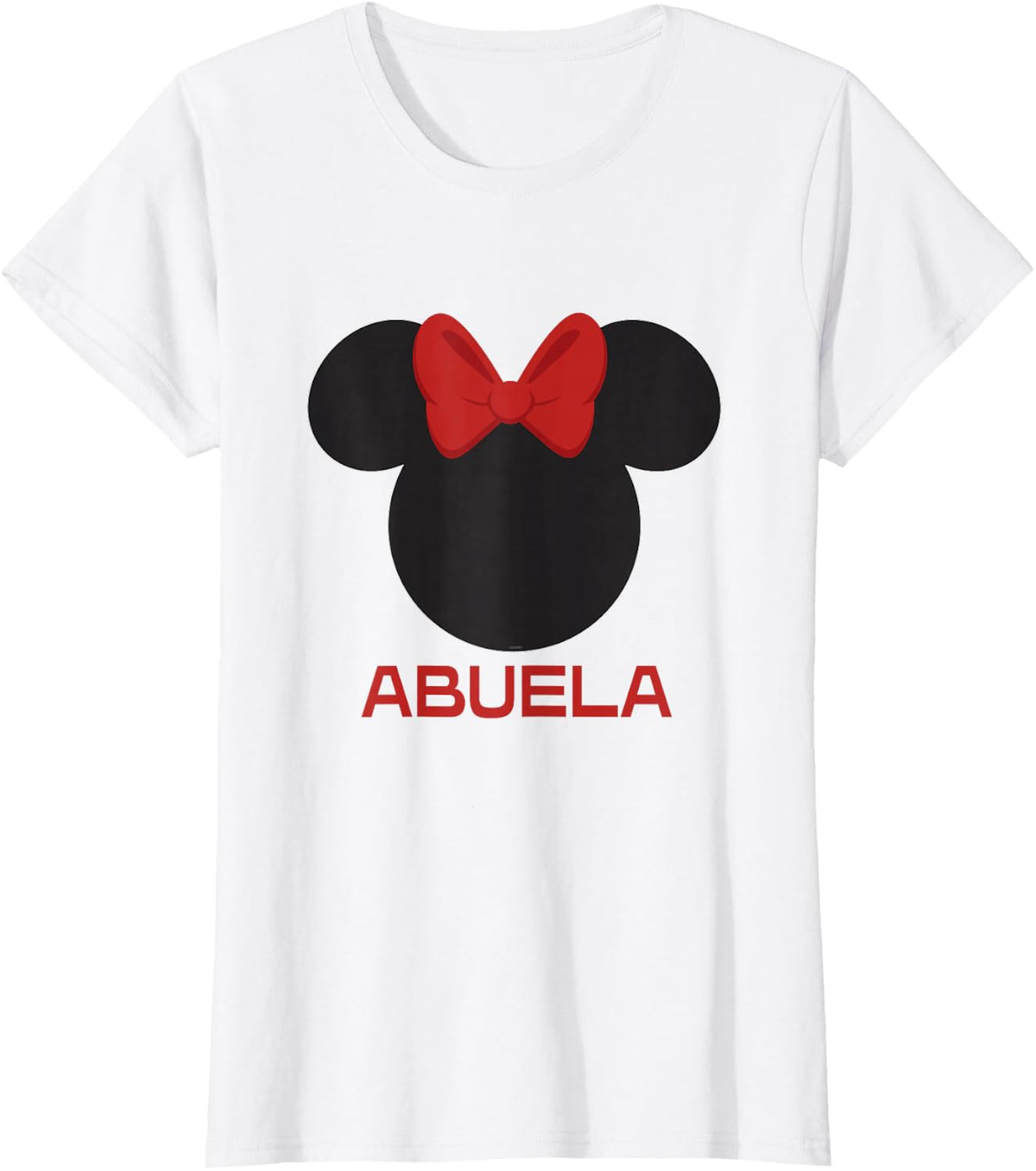 Disney Minnie Mouse Abuela Red Bow Family Día de la Madre T-Shirt - White