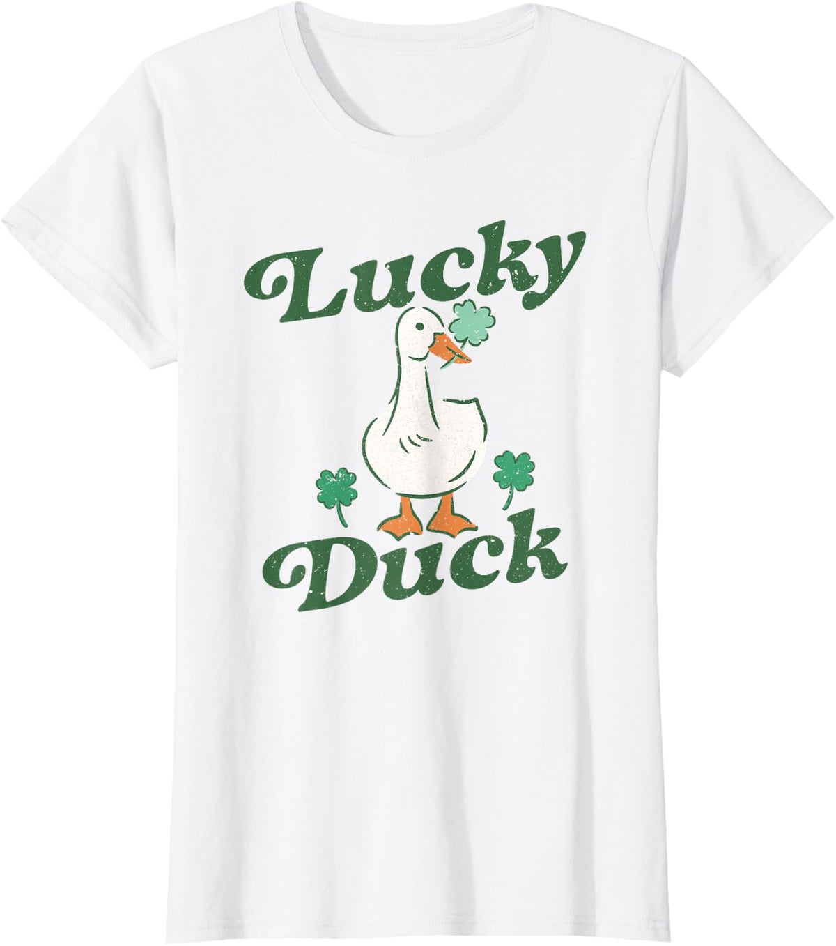 St Patrick's Lucky Duck Saint Paddy's Day T-Shirt - White