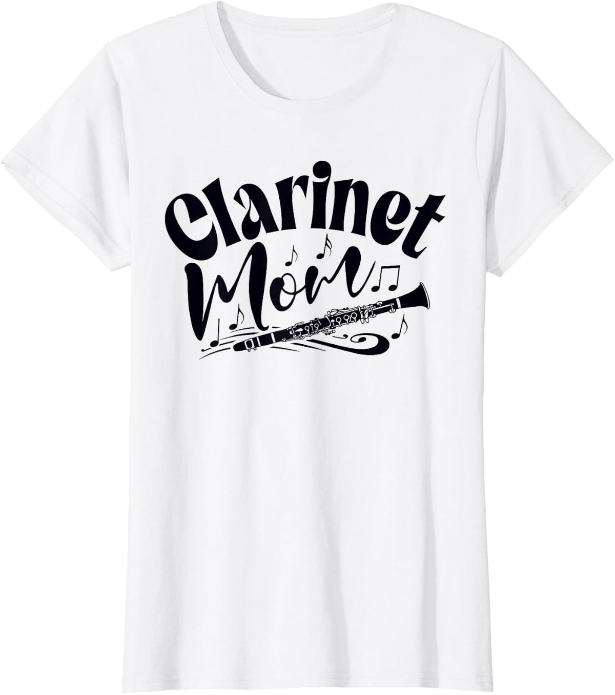 Clarinet Mom Marching Band For Women Mother Mama Player T-Shirt - White