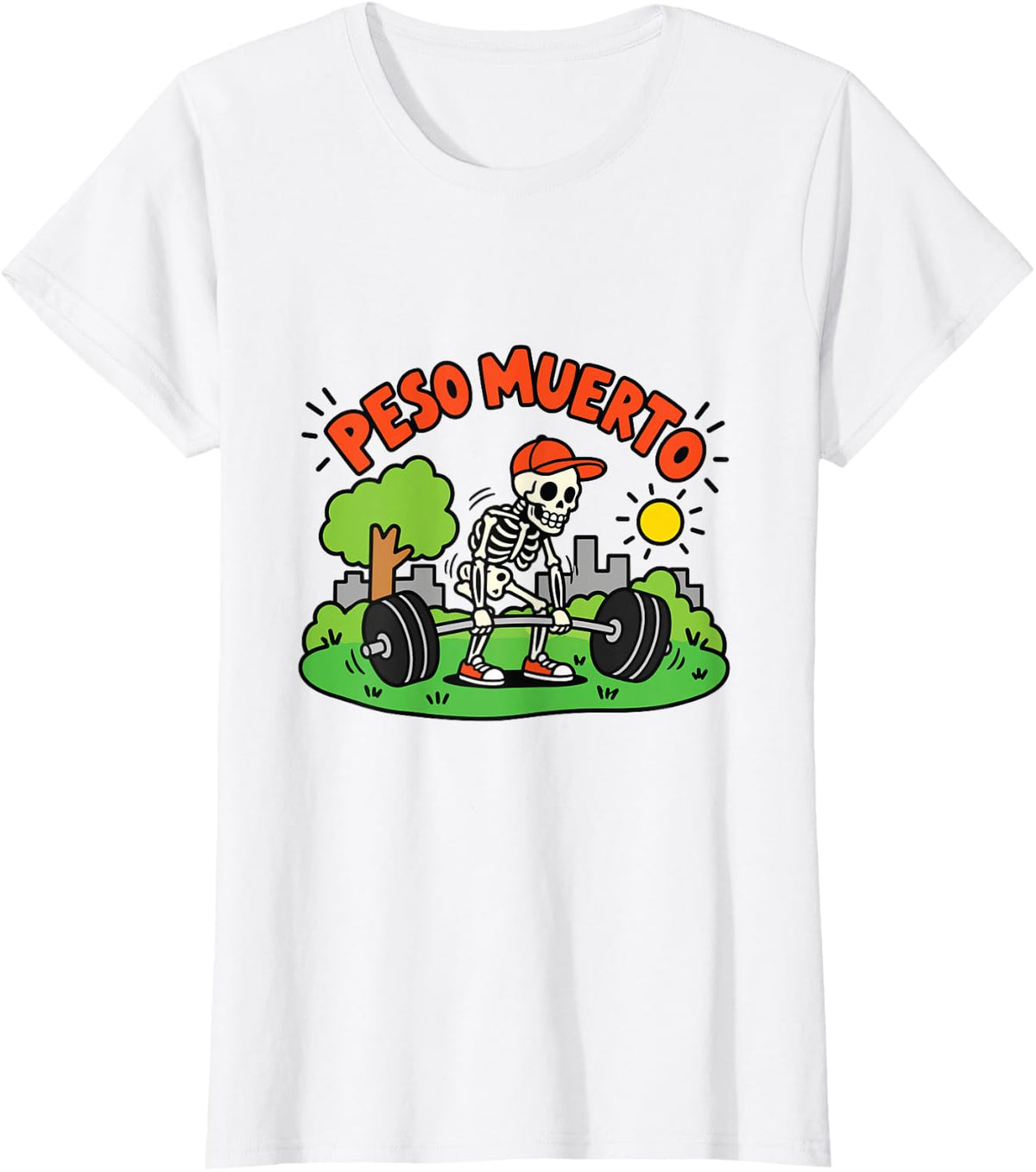 Peso Muerto Skeleton Deadlift T-Shirt - White