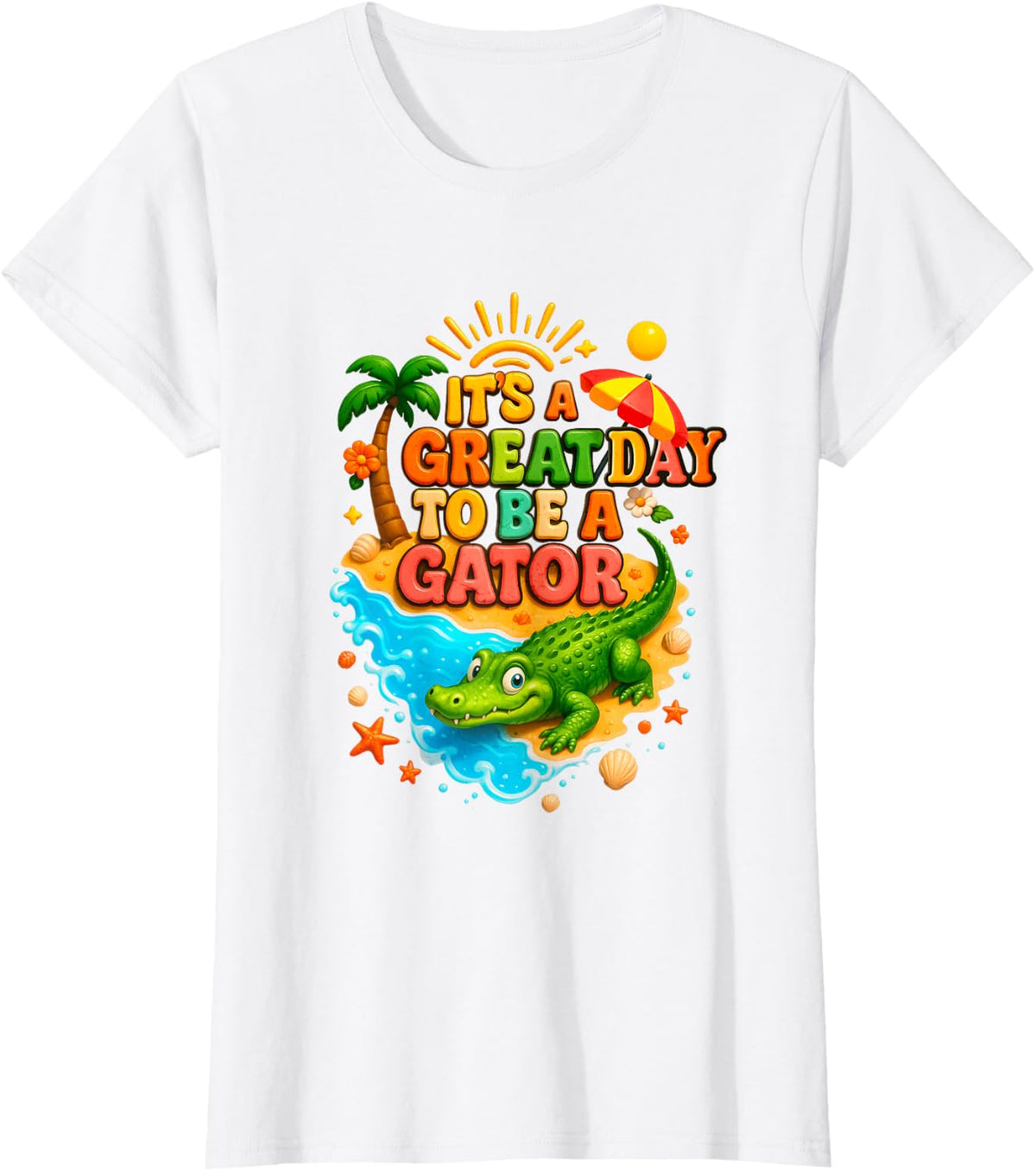 Teacher School Alligator It's A Great A Day to-Be A Gator T-Shirt - White