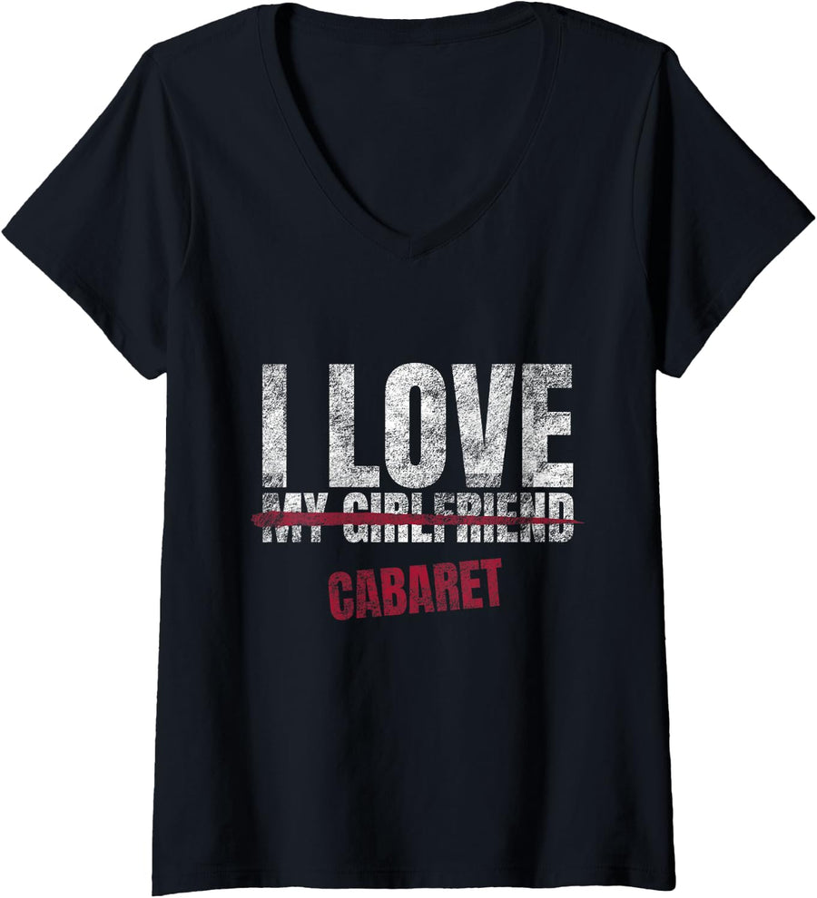 Cabaret Music Lover Genre Melody Sound Musician V-Neck T-Shirt - Black