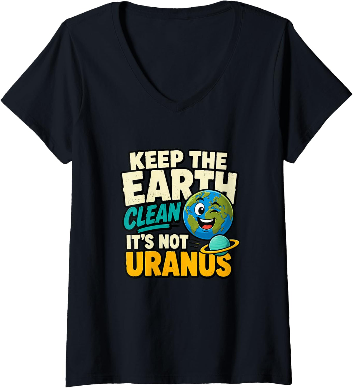 Women's Funny Physics Teacher Science Teacher Physics Cartoon Art V-Neck T-Shirt - Black