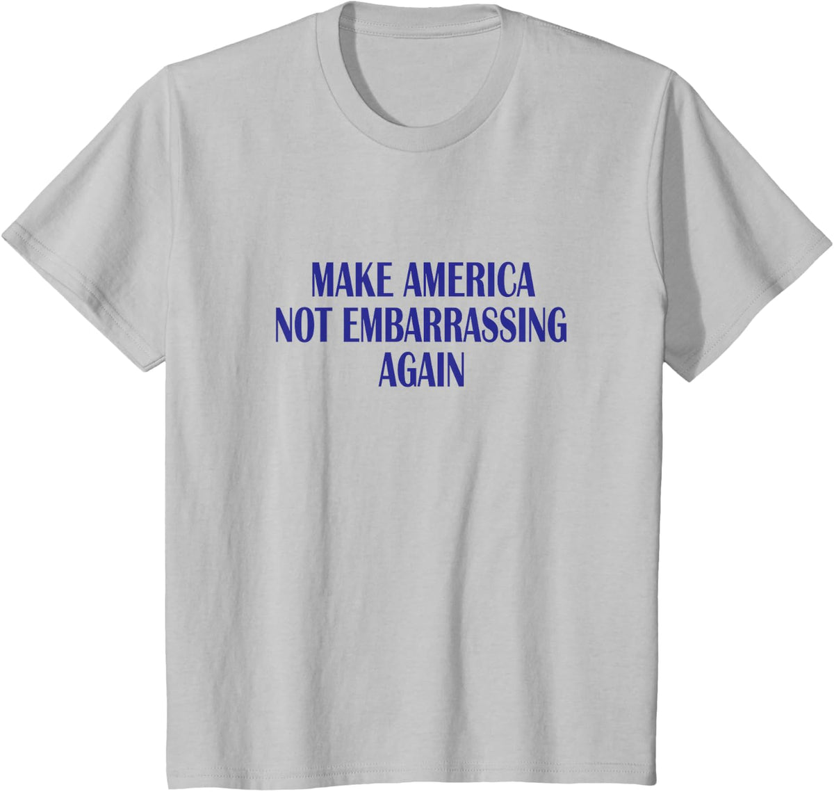 ANTI TRUMP T SHRT Protest Tee Make America Not Embarressing - Silver Grey