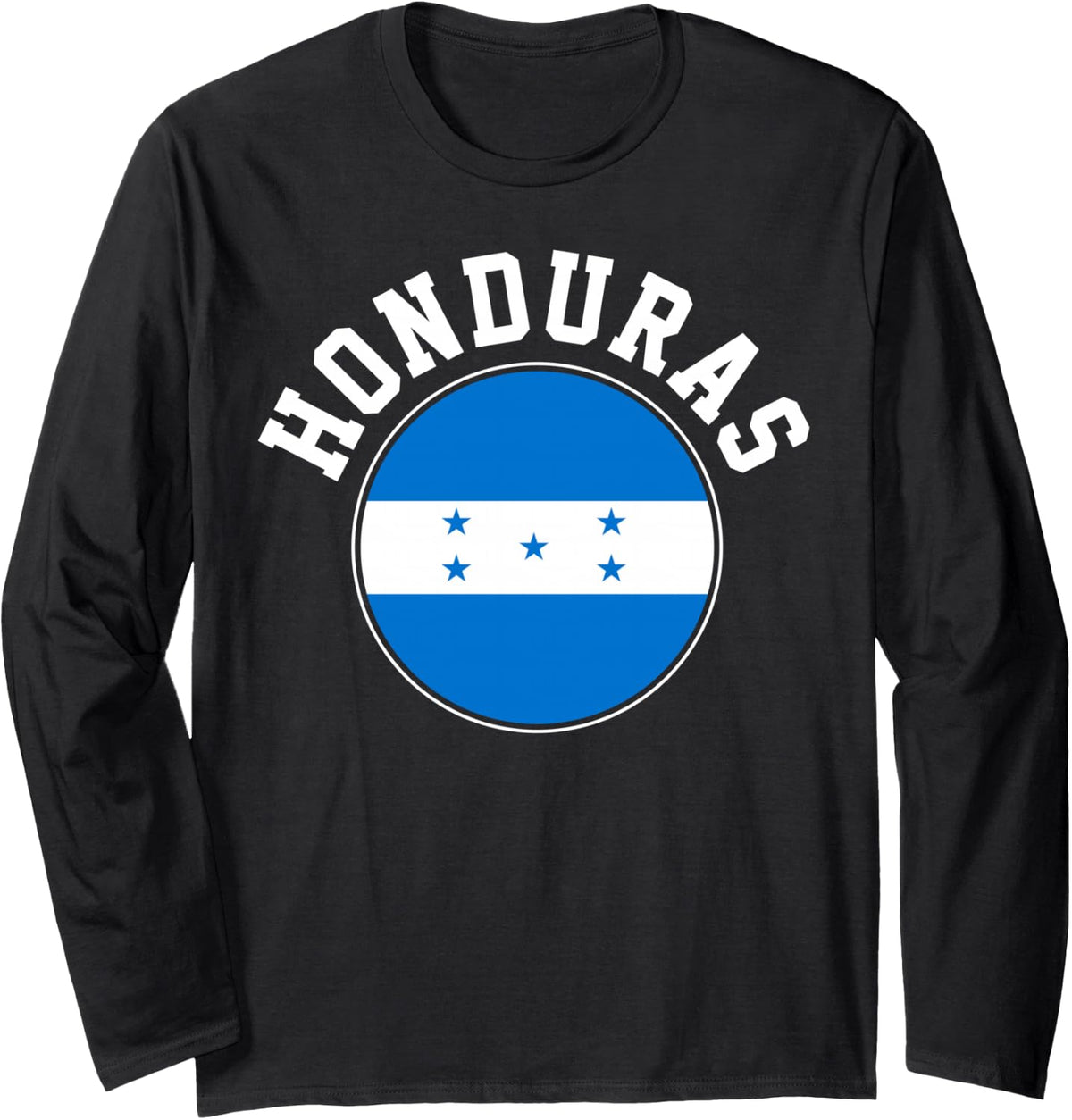 Honduras Long Sleeve T-Shirt - Adult Unisex Black
