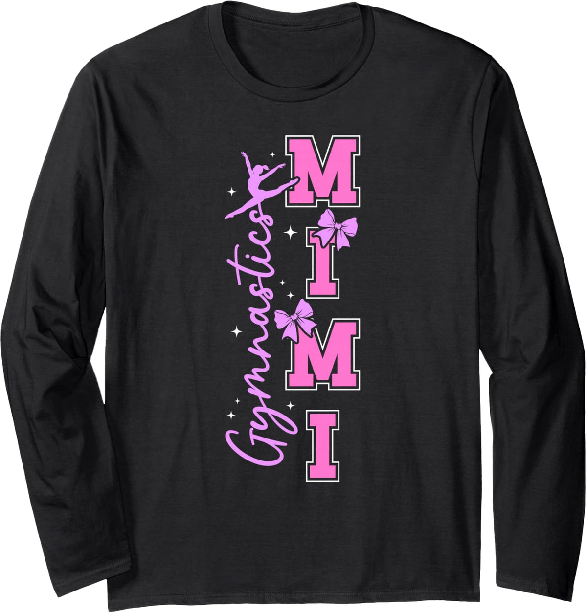 Gymnastics Mimi of A Gymnast Mimi Grandma Long Sleeve T-Shirt - Adult Unisex Black