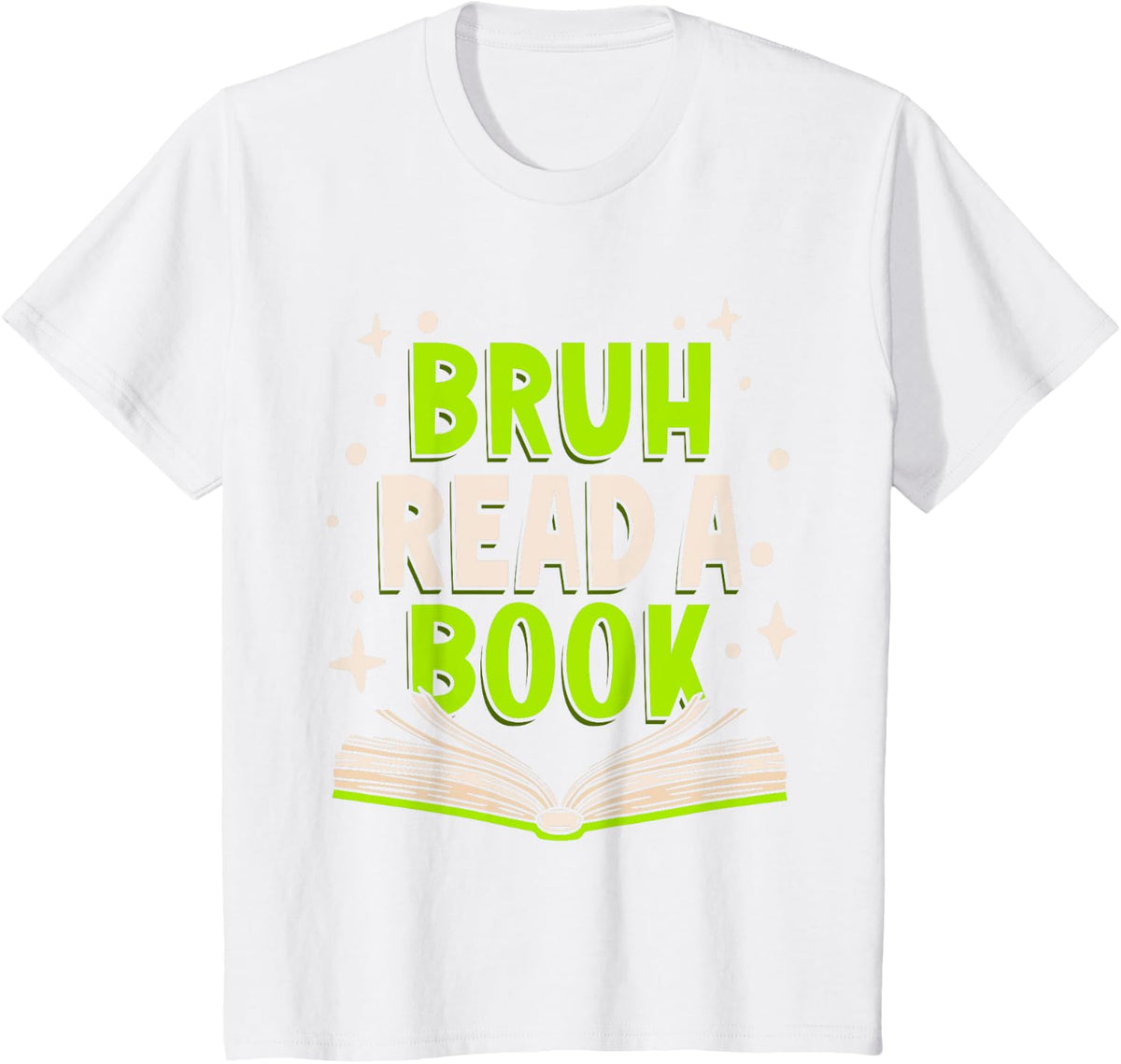 Funny Grammar English Teacher Bruh Read A Book T-Shirt - White