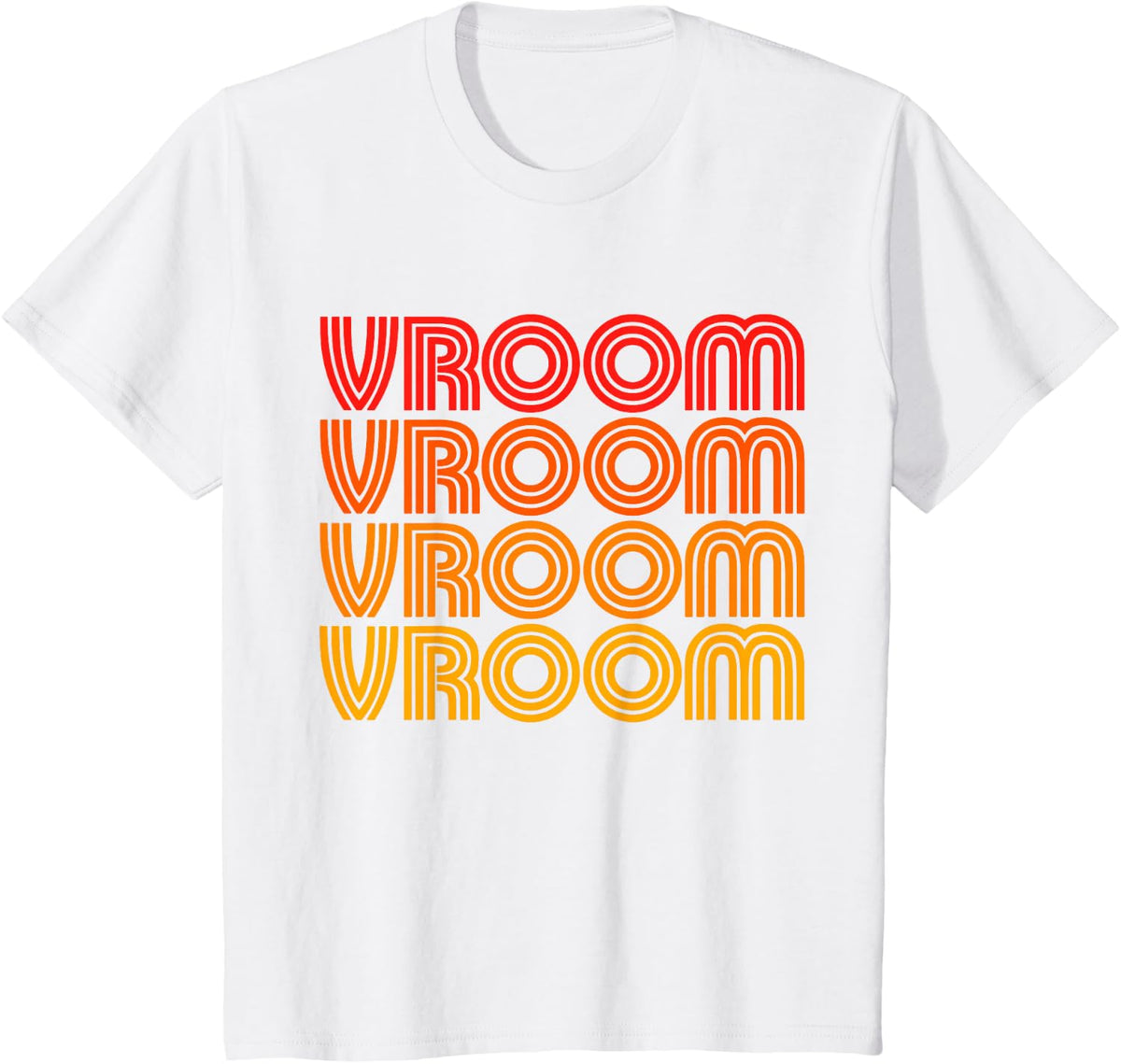 Vroom Funny Retro Vintage Car Auto Show Classic Lover Fan T-Shirt - White