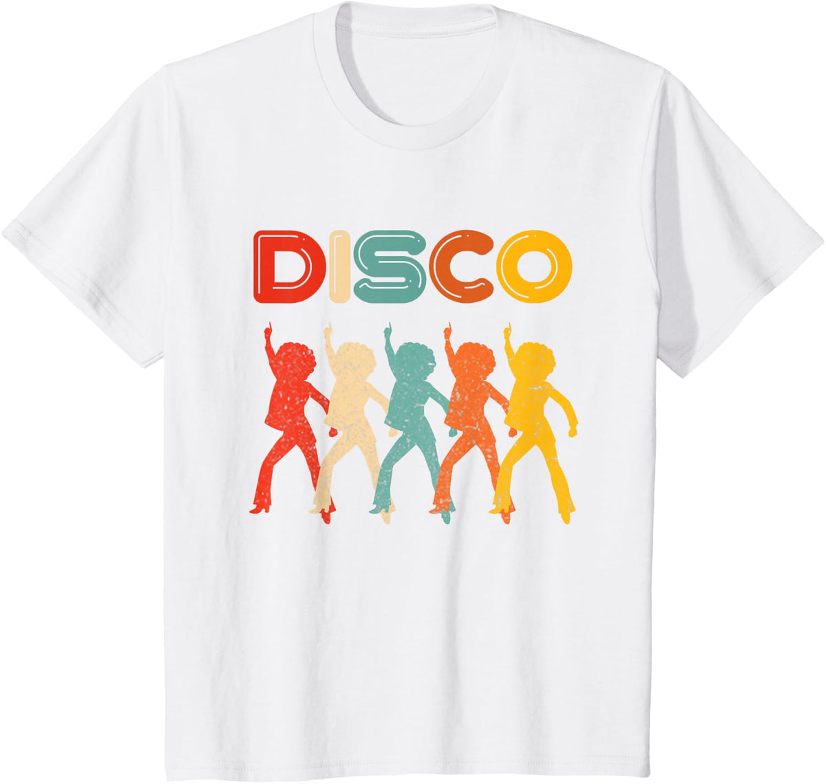 Disco T-Shirt 70s Disco Themed Shirt Vintage Retro Dancing T-Shirt - White