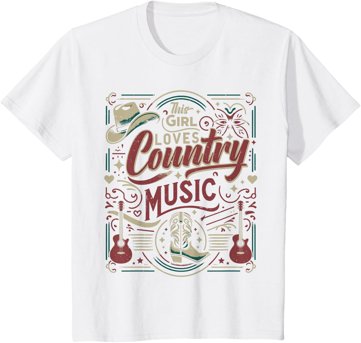 Country Music Outfit Women This Girl Loves Country Music T-Shirt - White