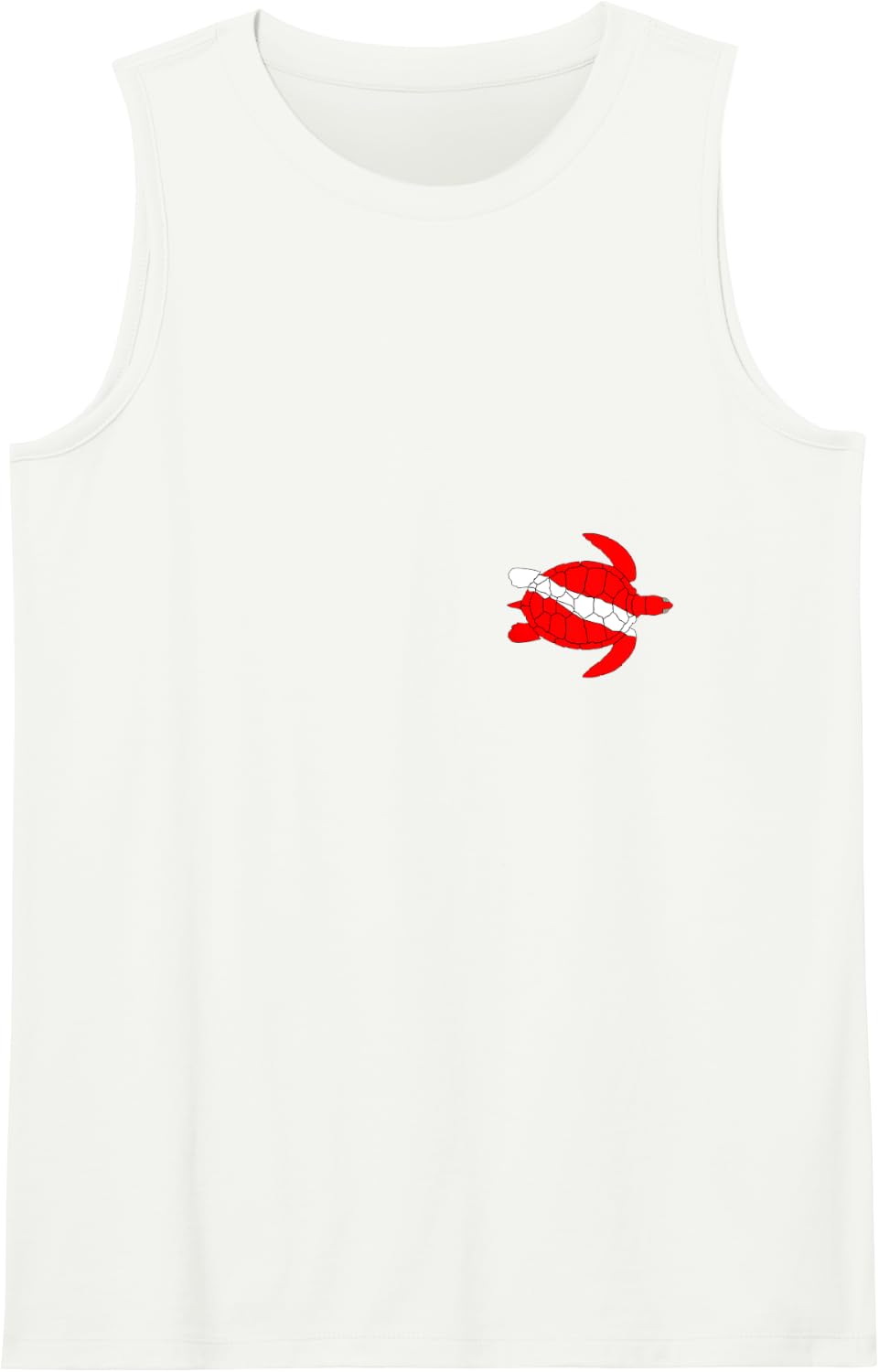 Sea Turtle Dive Flag Scuba Diving Lovers Tank Top - White