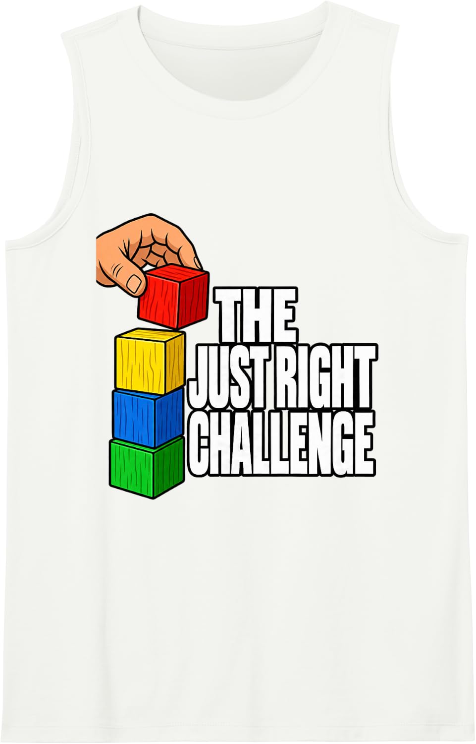 Occupational Therapy The Just Right Challenge Blocks OT Fan Sleeveless Tank Top - White