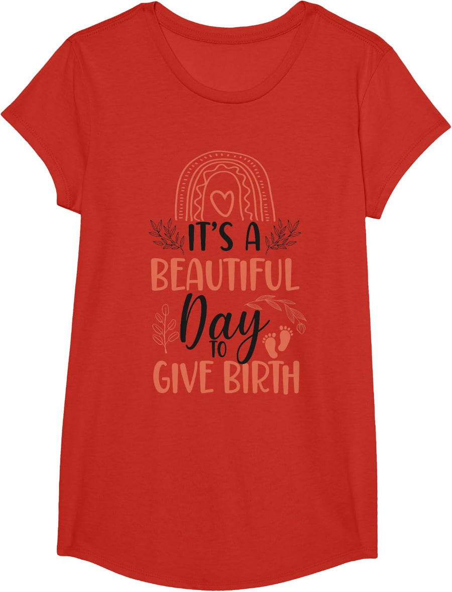 LD Labour And Delivery Nurse Midwife Birth Worker Doula T-Shirt - Girls Red