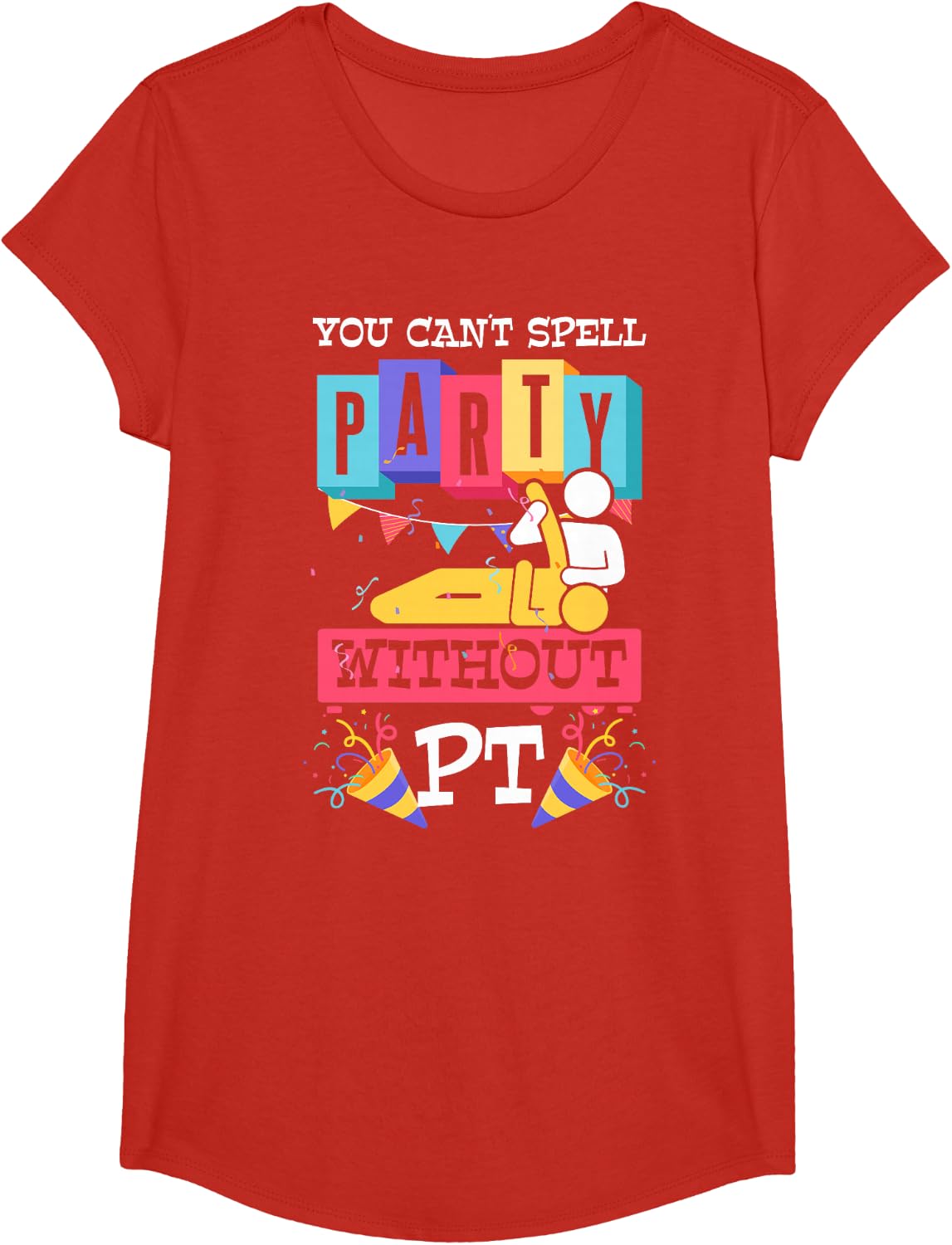 Physiotherapy PT Physical Therapy Physical Therapist T-Shirt - Girls Red