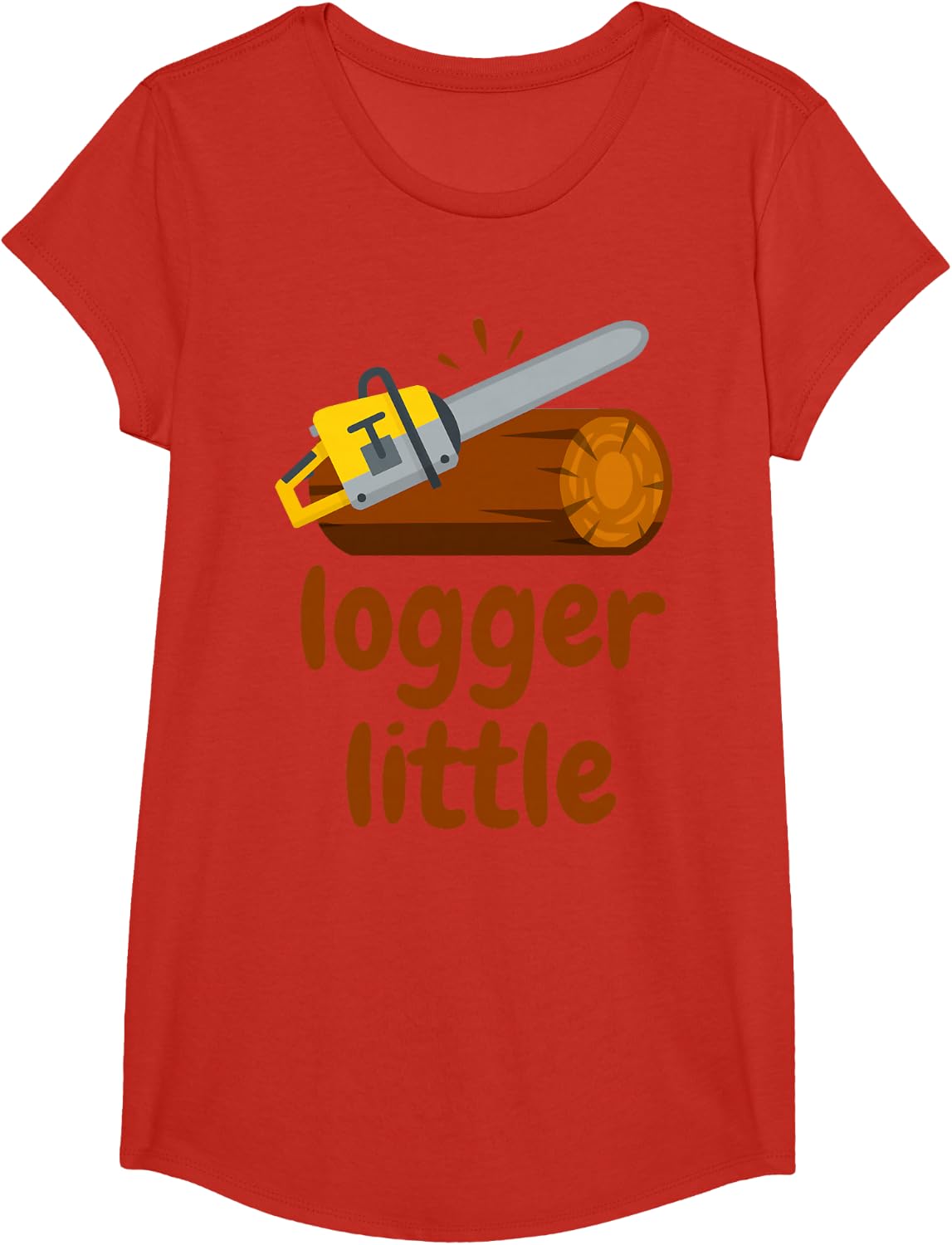 Logger Little Lumberjack, Woodcutter, Timber Cutter Toddler T-Shirt - Girls Red
