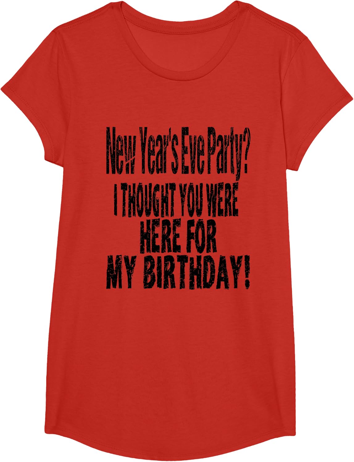 New Years Eve Birthday Party Born on New Year T-Shirt - Girls Red