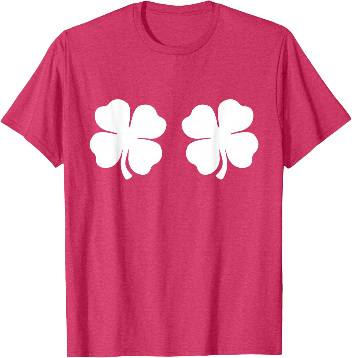 Shamrock Boobs 4 Leaf Clover Saint St. Patrick's Paddys Day T-Shirt - Red Heather