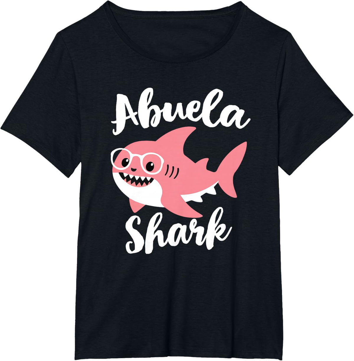 Abuela Shark Funny Matching T-Shirt - Black