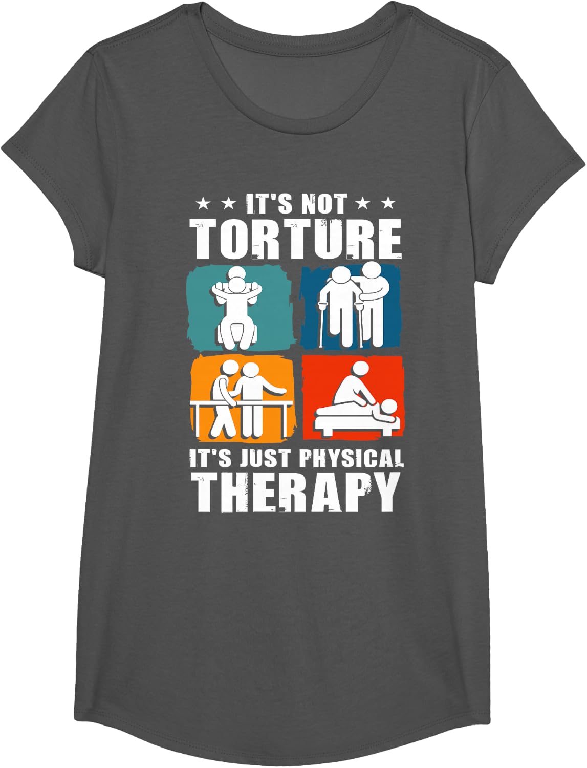 Funny Physical Therapist Physical Therapy Physiotherapy T-Shirt - Girls Asphalt Grey