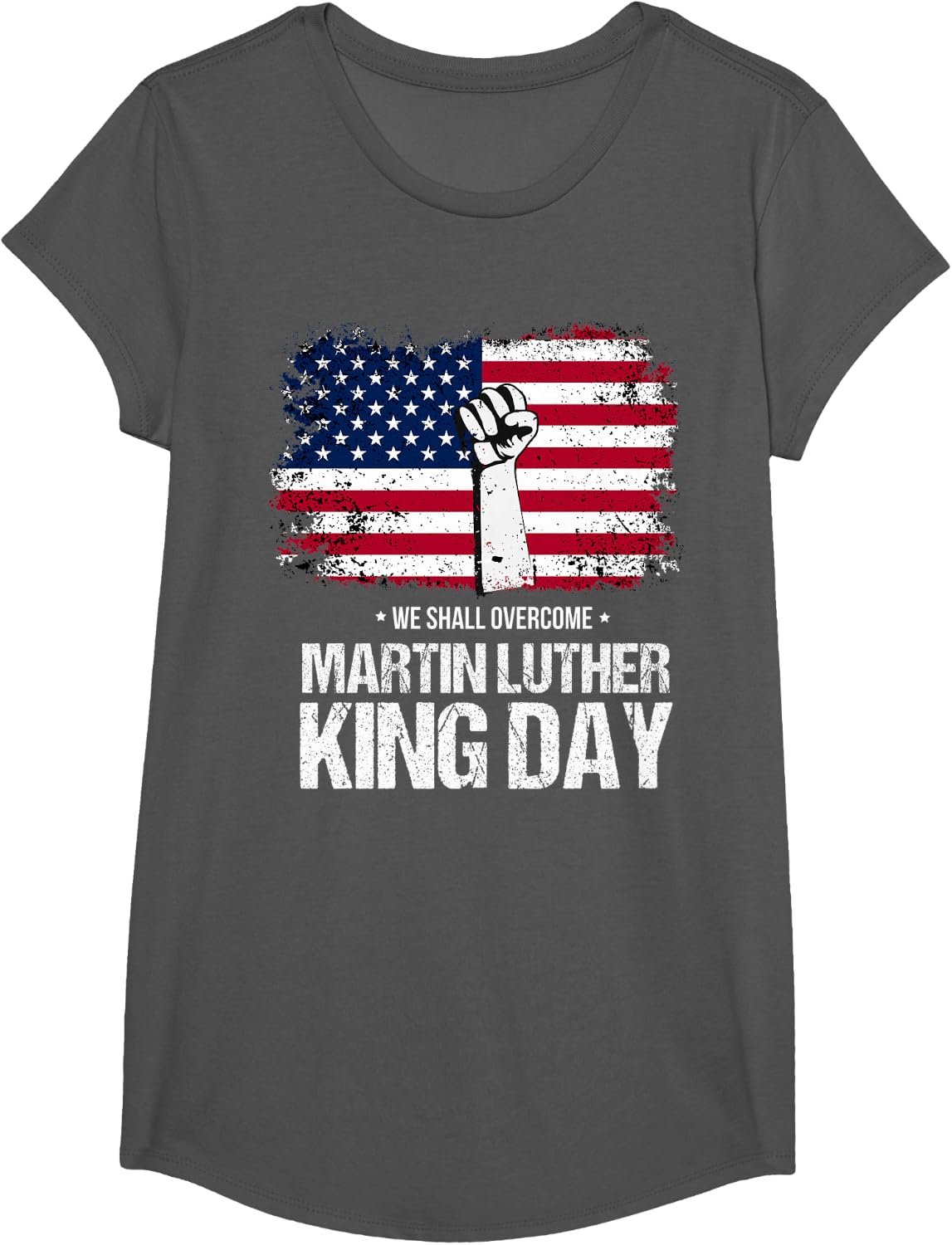 Martin luther king tee for Men, Women and Kids T-Shirt - Girls Asphalt Grey