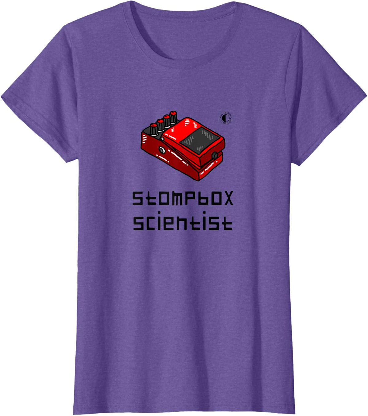 Stompbox Scientist Guitar Overdrive Distortion Effects Pedal T-Shirt - Purple Heather