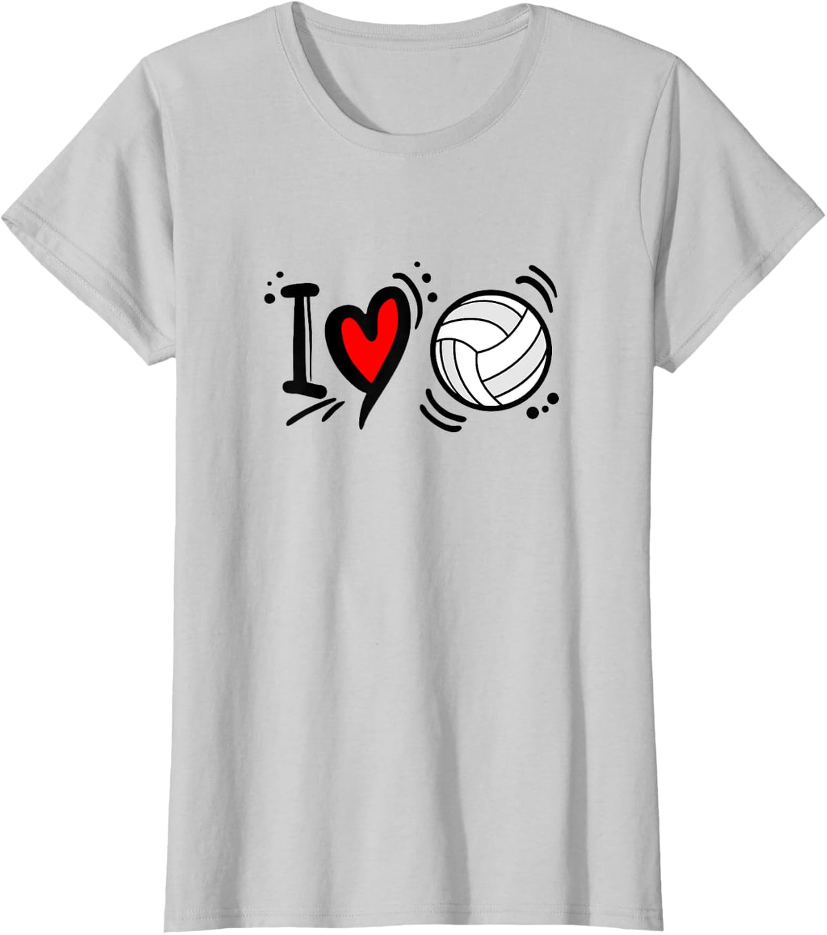 love volleyball T-Shirt - Silver Grey