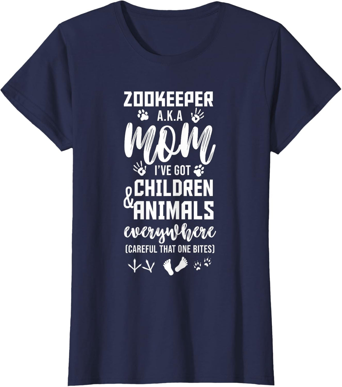 Zookeeper Mom T-Shirt - Navy Blue