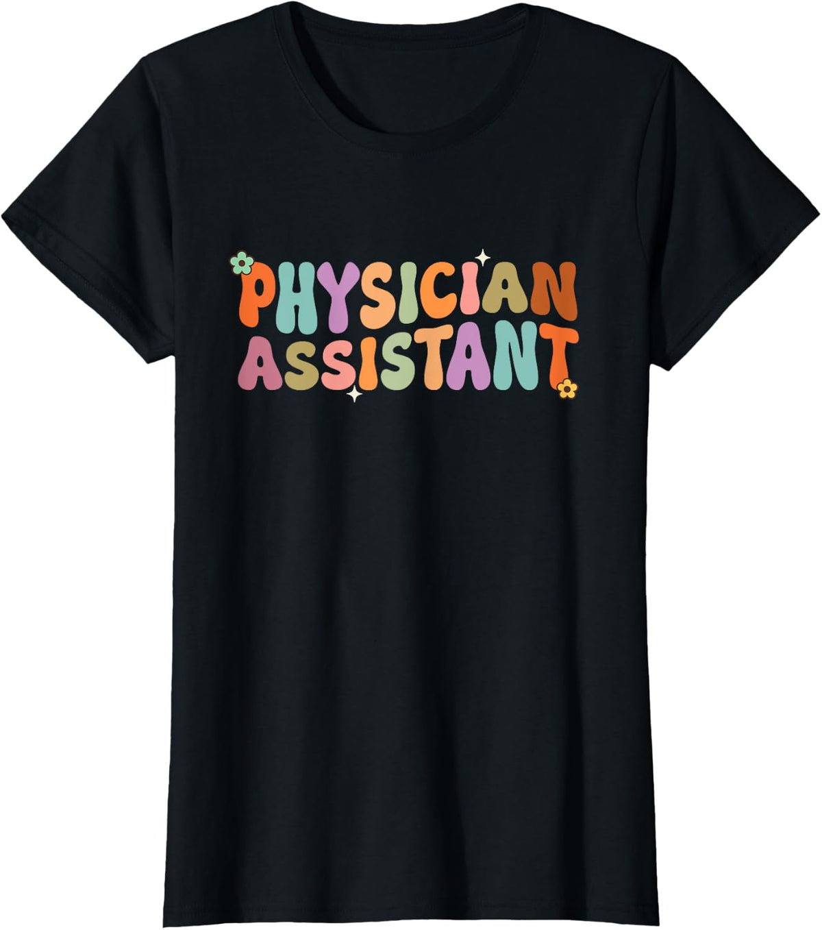 Physician Assistant Groovy PA Student PA Doctor for Women T-Shirt - Black