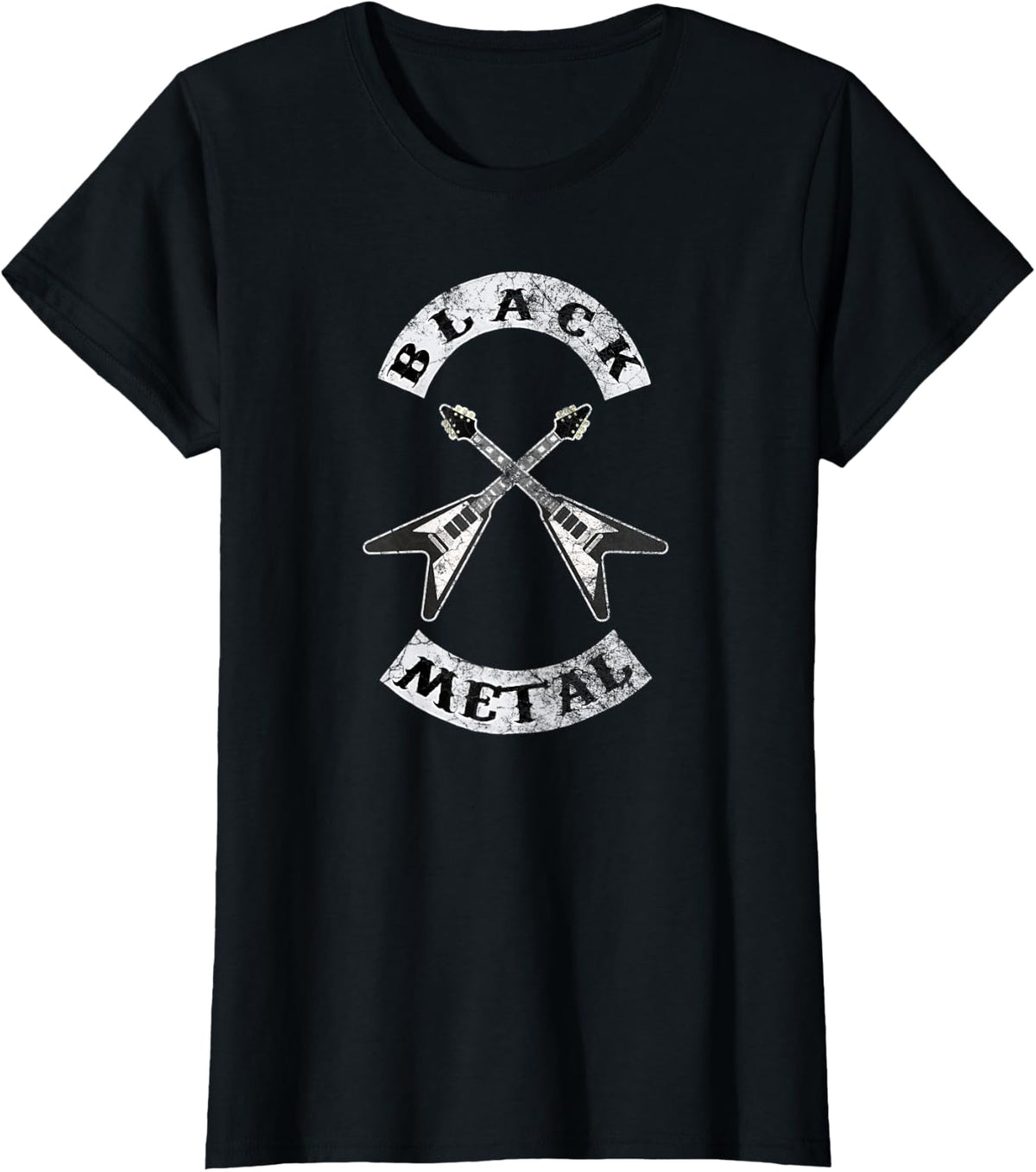 Black Metal THRASH DEATH METAL Guitar Solo Heavy Metal Core T-Shirt - Black