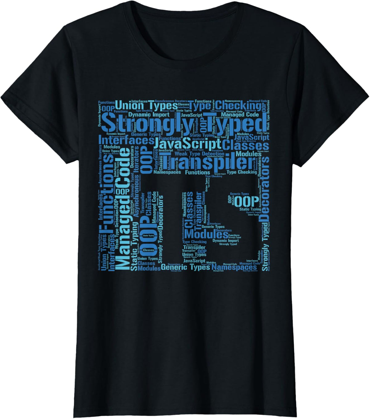 Original TypeScript Cloud T-Shirt | JavaScript T-Shirt - Black