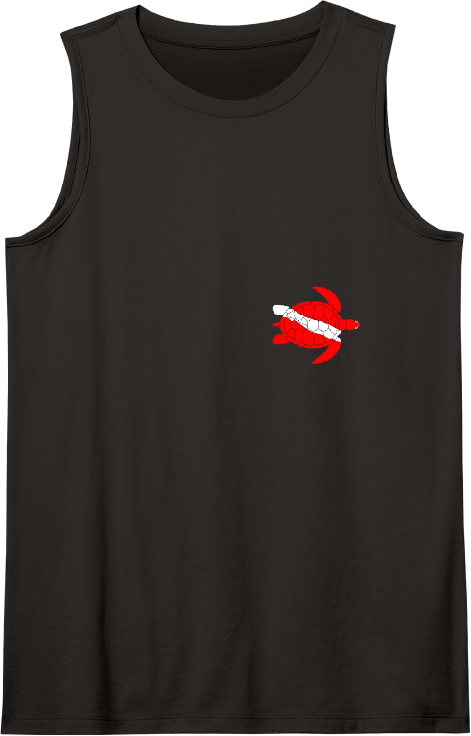 Sea Turtle Dive Flag Scuba Diving Lovers Tank Top - Black