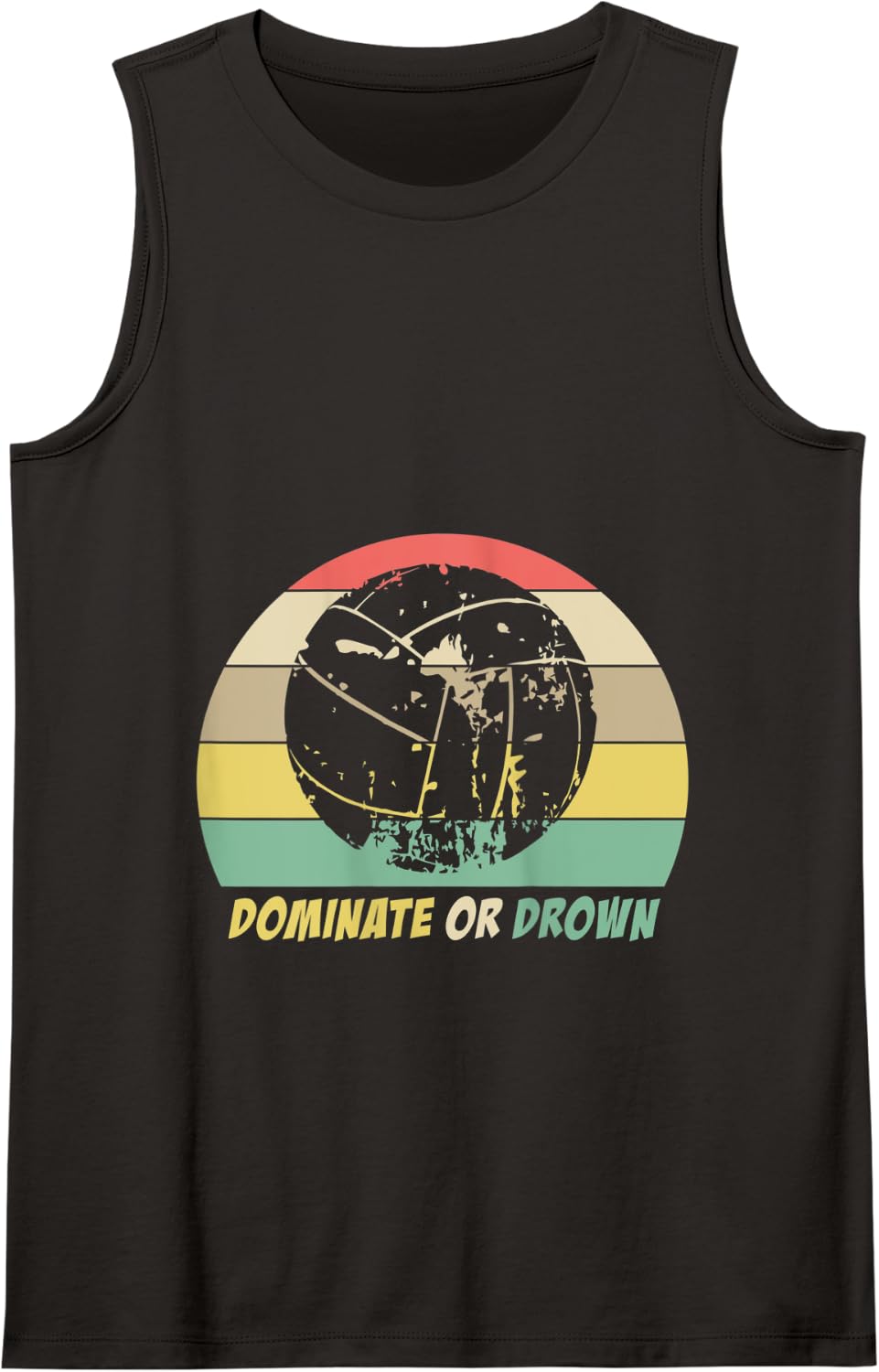 Retro Water Polo Funny Quotes Water Polo Tank Top - Black