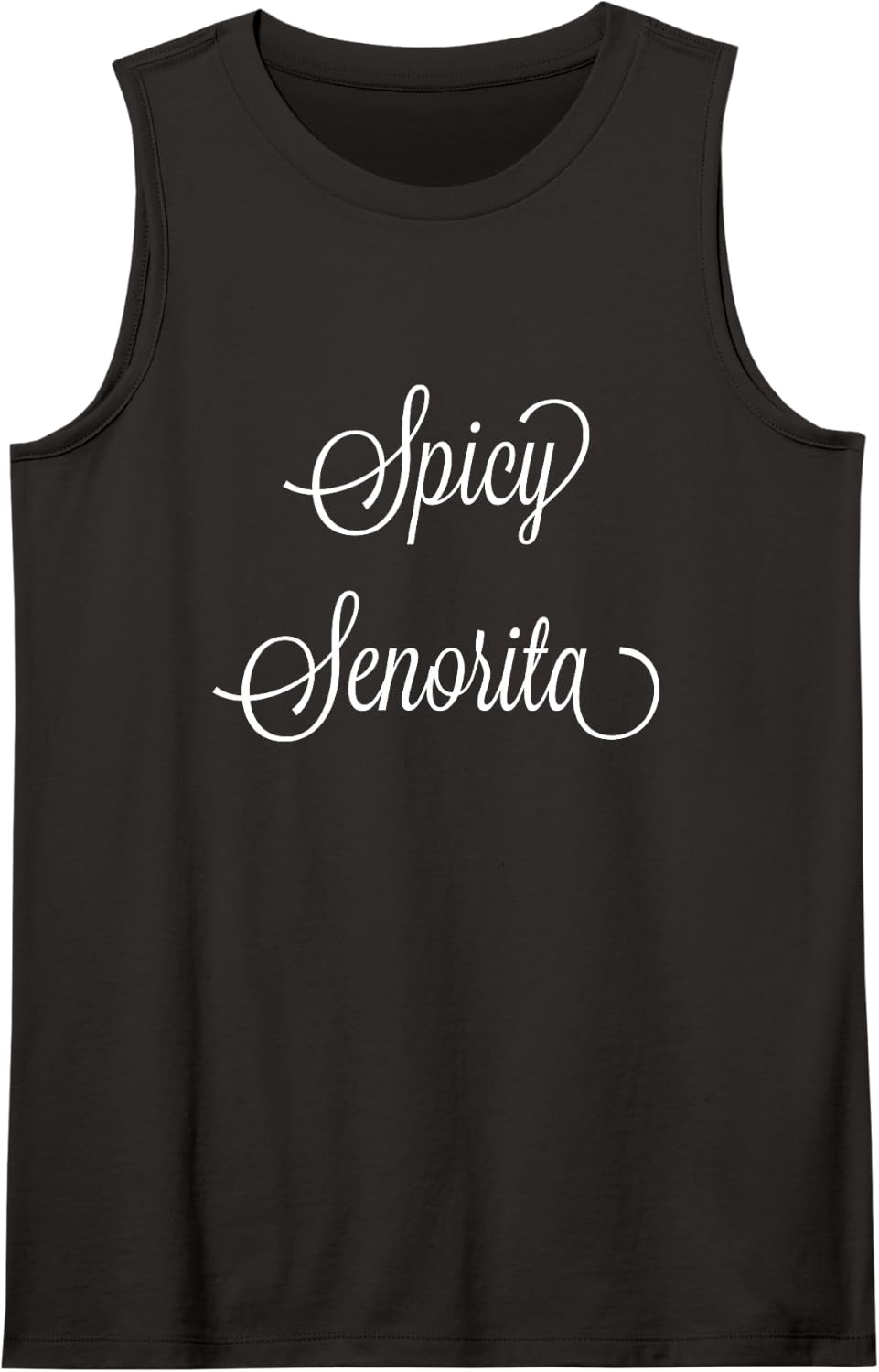Spicy Senorita Sleeveless Tank Top - Black
