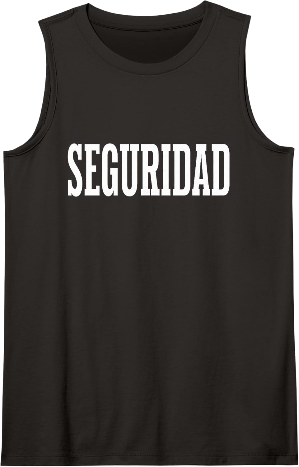 Seguridad Funny Security Role in Spanish Sleeveless Tank Top - Black