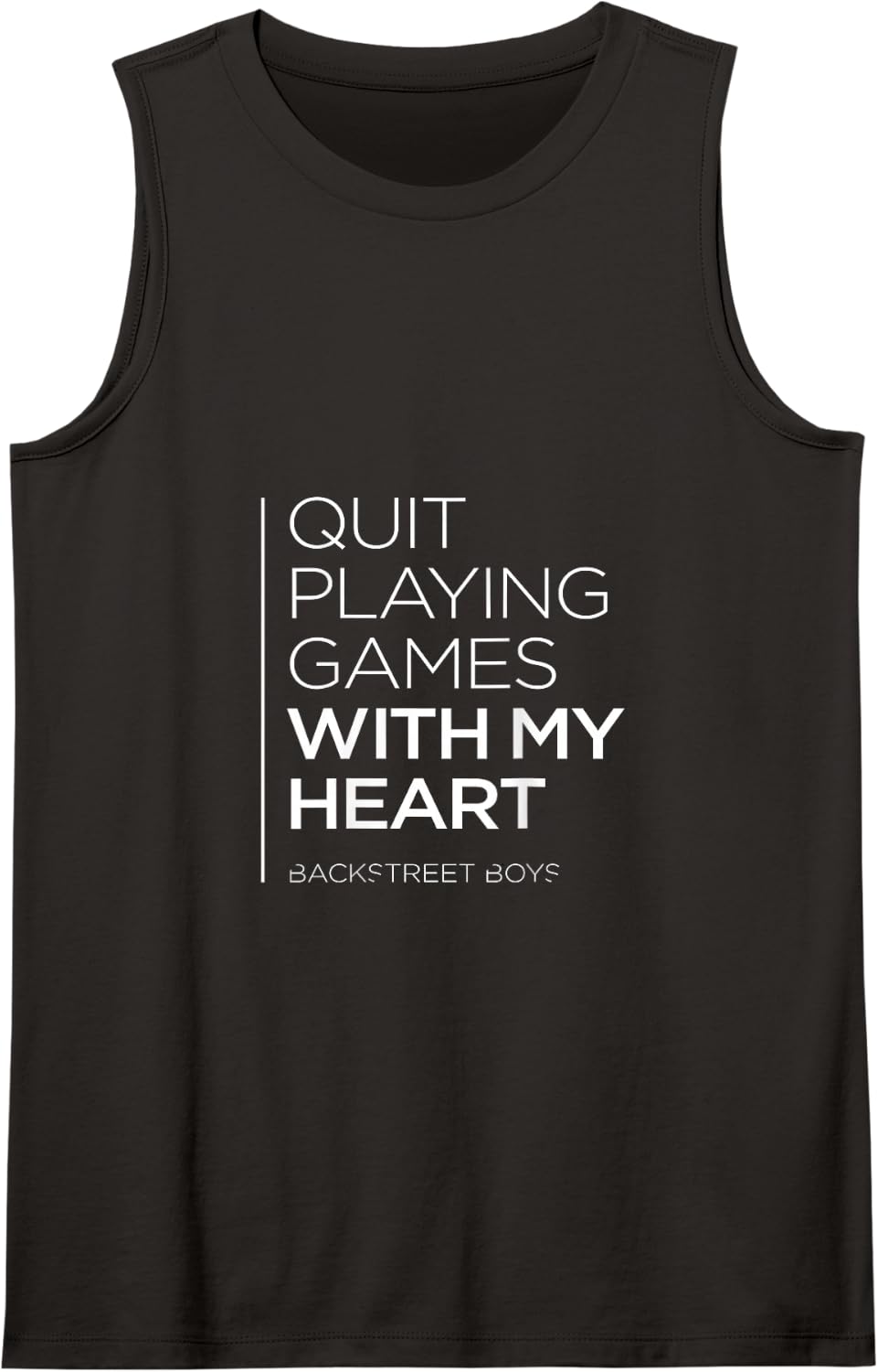 Backstreet Boys Quit Playing Games with My Heart Tank Top - Black