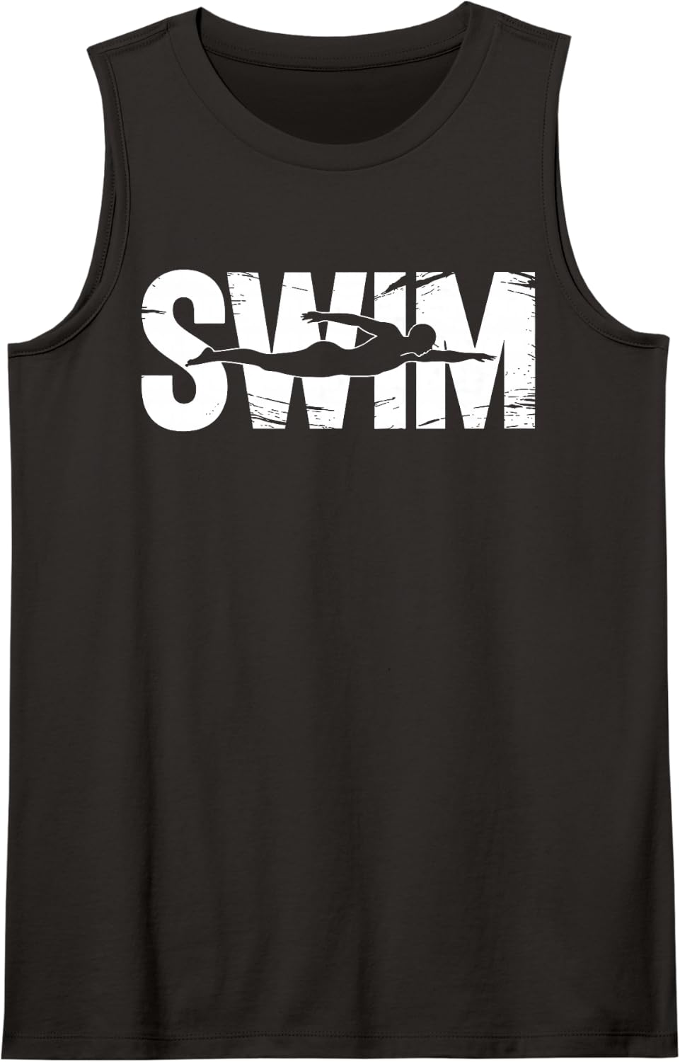 Funny Swim Art for Men Women Kids Swimmer Swim Team Swimming Tank Top - Black
